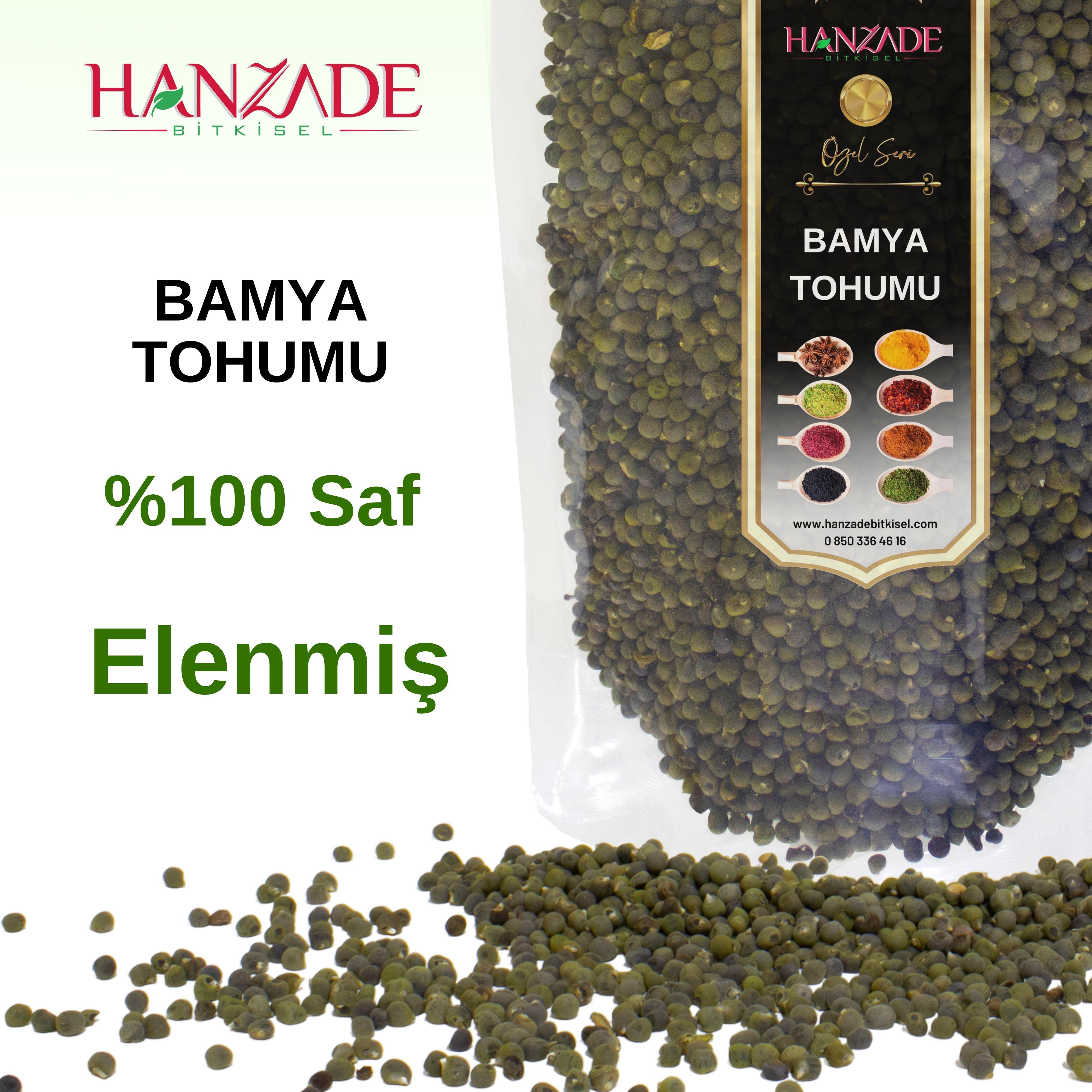 Hanzade Bitkisel Bamya Tohumu Yenilebilir, İlaçsız, Işınlama Yok, Elenmiş, Yeni Mahsül