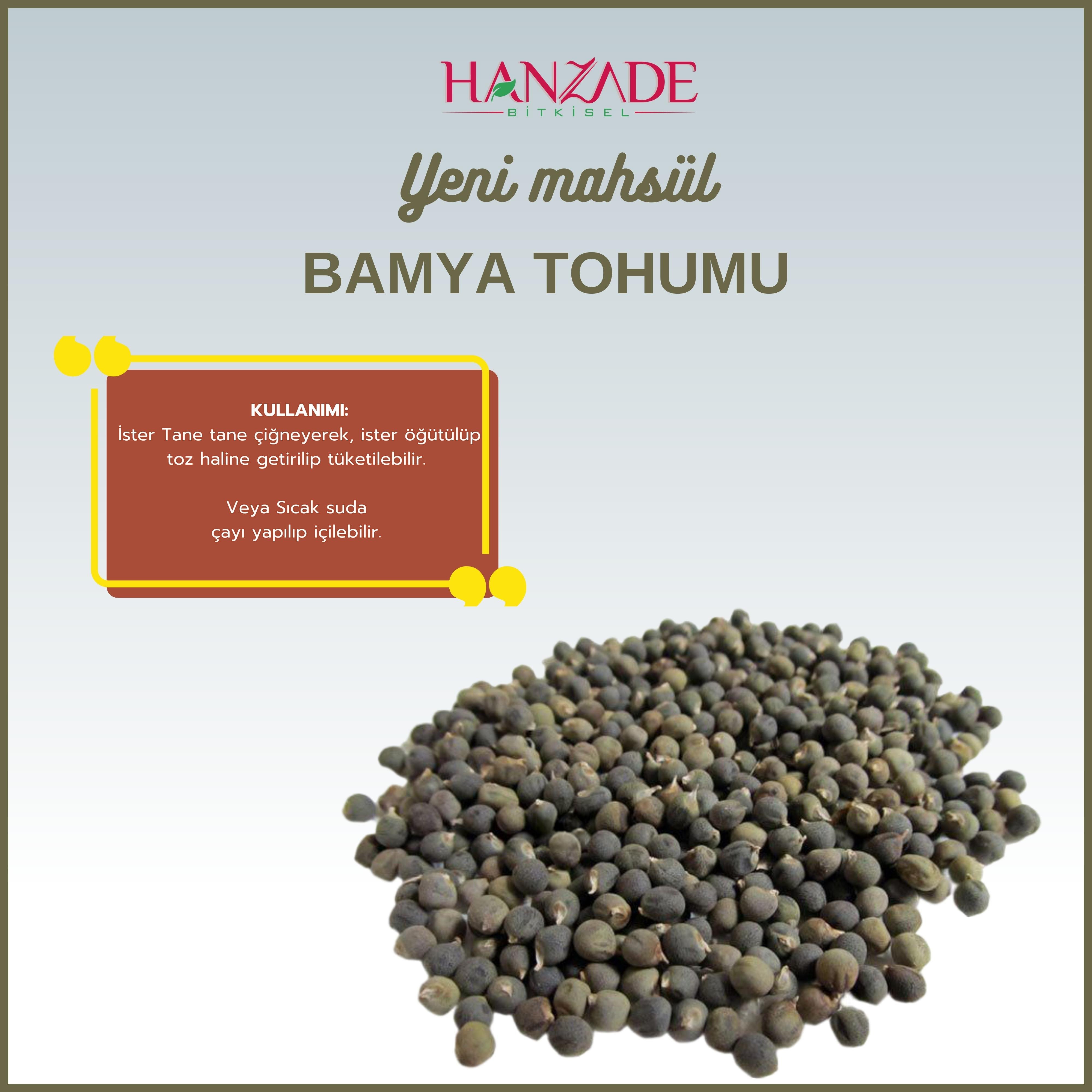 Hanzade Bitkisel Bamya Tohumu Yenilebilir, İlaçsız, Işınlama Yok, Elenmiş, Yeni Mahsül
