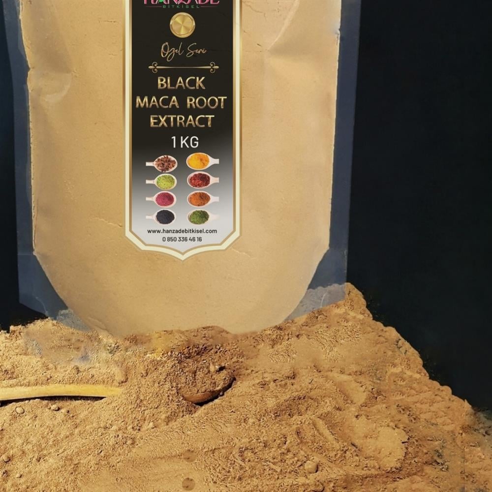 Hanzade Bitkisel Black Maca Root Powder Extract Lepidium Siyah Maka Kökü Tozu Ekstraktı Lepidyum