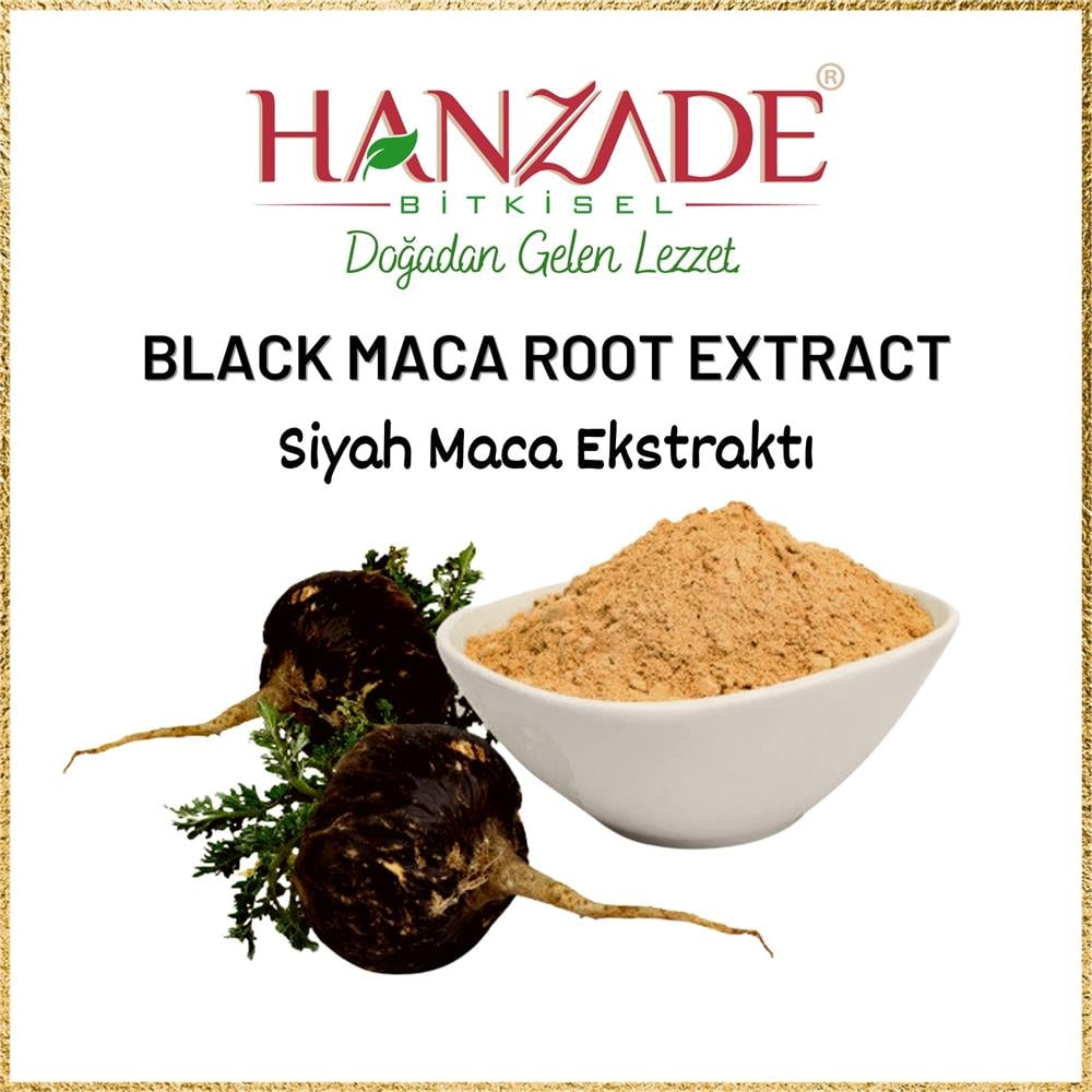 Hanzade Bitkisel Black Maca Root Powder Extract Lepidium Siyah Maka Kökü Tozu Ekstraktı Lepidyum