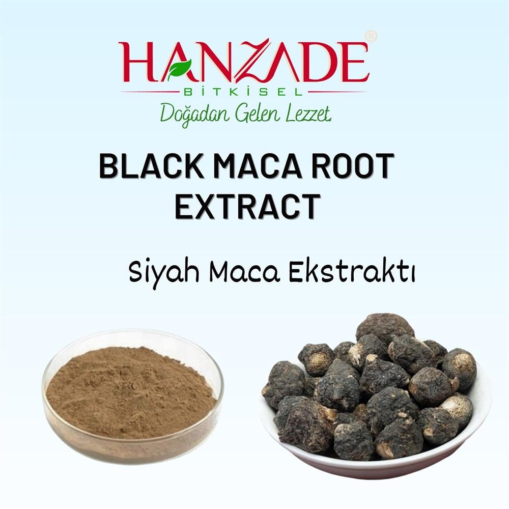 Hanzade Bitkisel Black Maca Root Powder Extract Lepidium Siyah Maka Kökü Tozu Ekstraktı Lepidyum