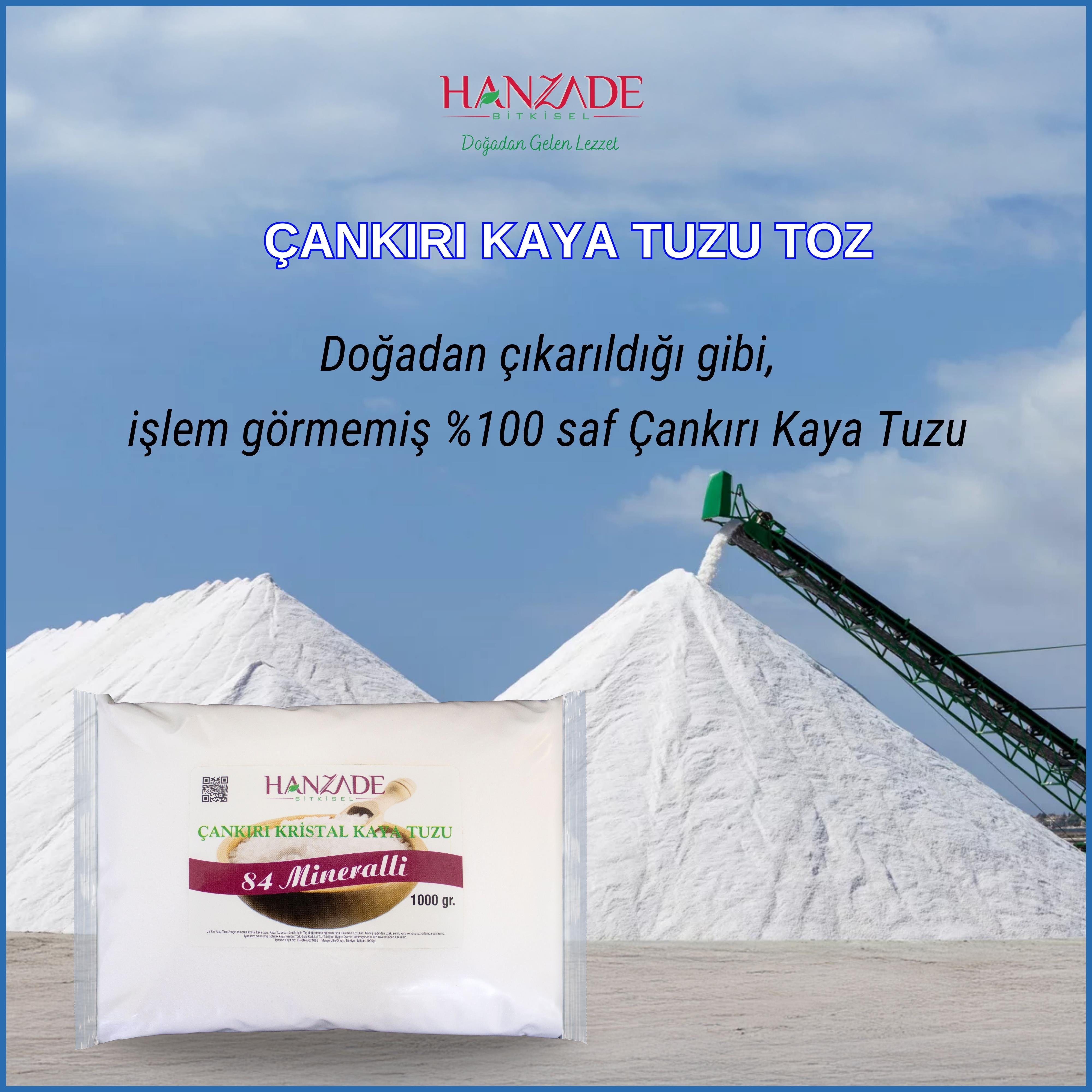 Hanzade Bitkisel Çankırı Kaya Tuzu 1 kg