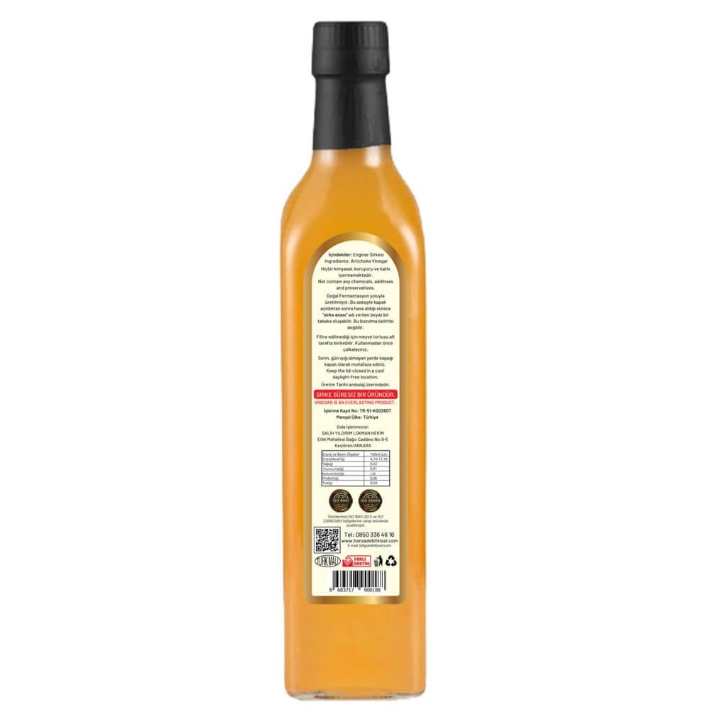 Hanzade Bitkisel Enginar Sirkesi 500 ml