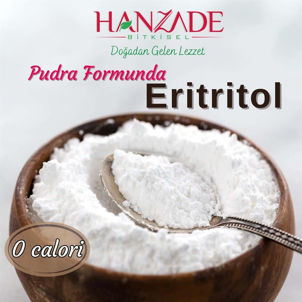 Hanzade Bitkisel Eritritol Pudra Form Doğal Toz Tatlandırıcı Sıfır Kalori Keto Diyet Erythritol Powder