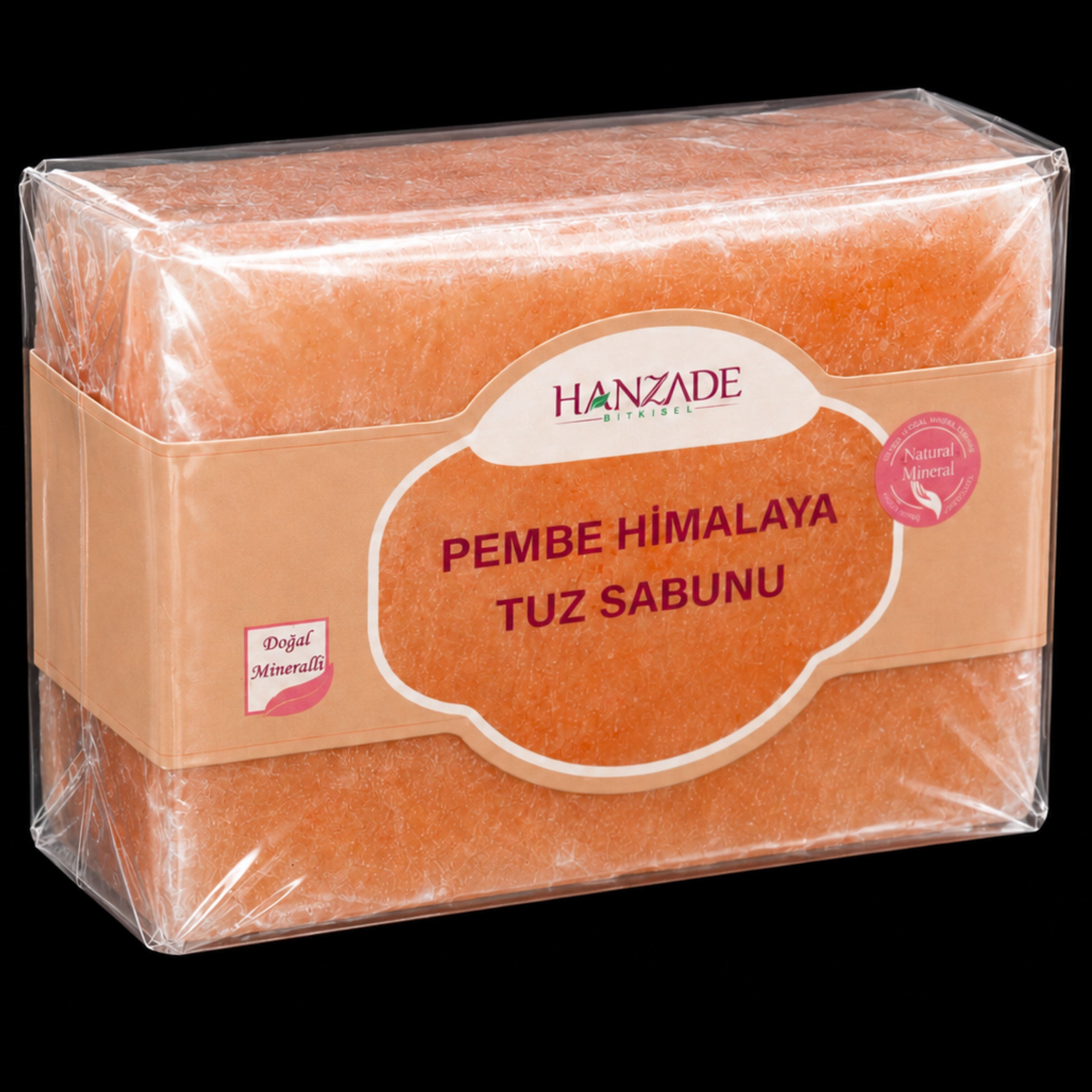 Hanzade Bitkisel Himalaya Tuz Sabunu 300-350 Gr Zengin Mineralli Doğal Saf Pembe Himalaya Kaya Tuzu Sabunu