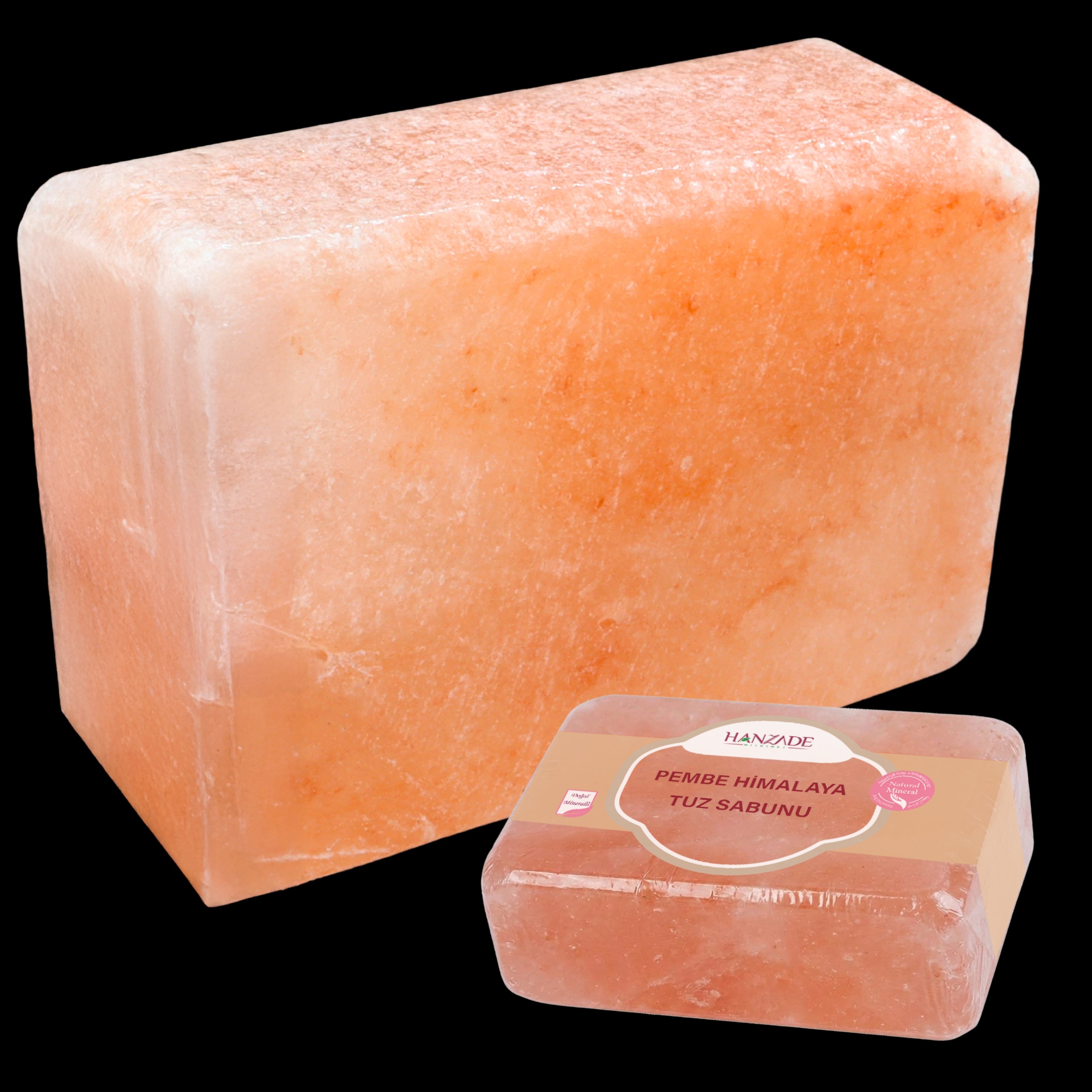 Hanzade Bitkisel Himalaya Tuz Sabunu 300-350 Gr Zengin Mineralli Doğal Saf Pembe Himalaya Kaya Tuzu Sabunu