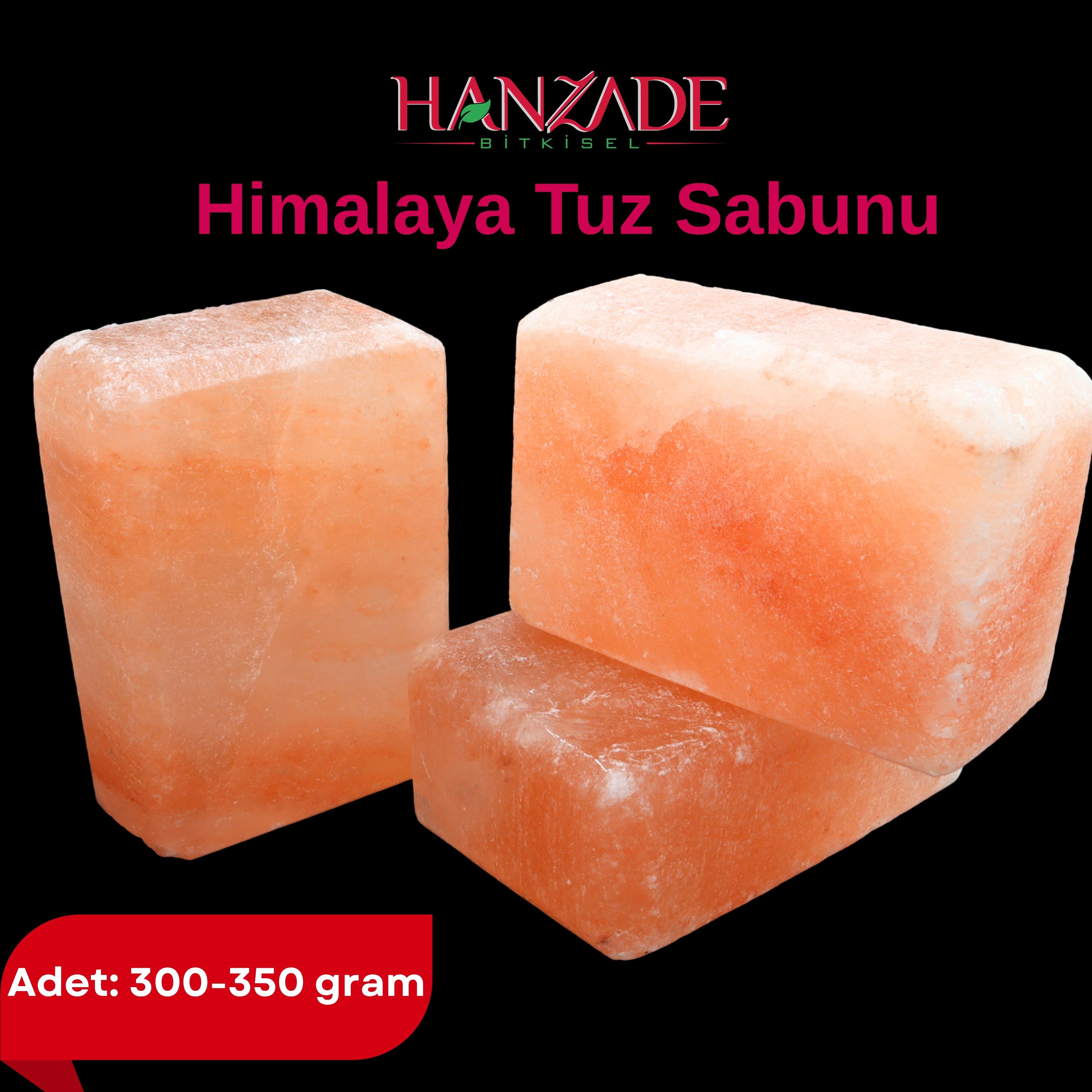 Hanzade Bitkisel Himalaya Tuz Sabunu 300-350 Gr Zengin Mineralli Doğal Saf Pembe Himalaya Kaya Tuzu Sabunu