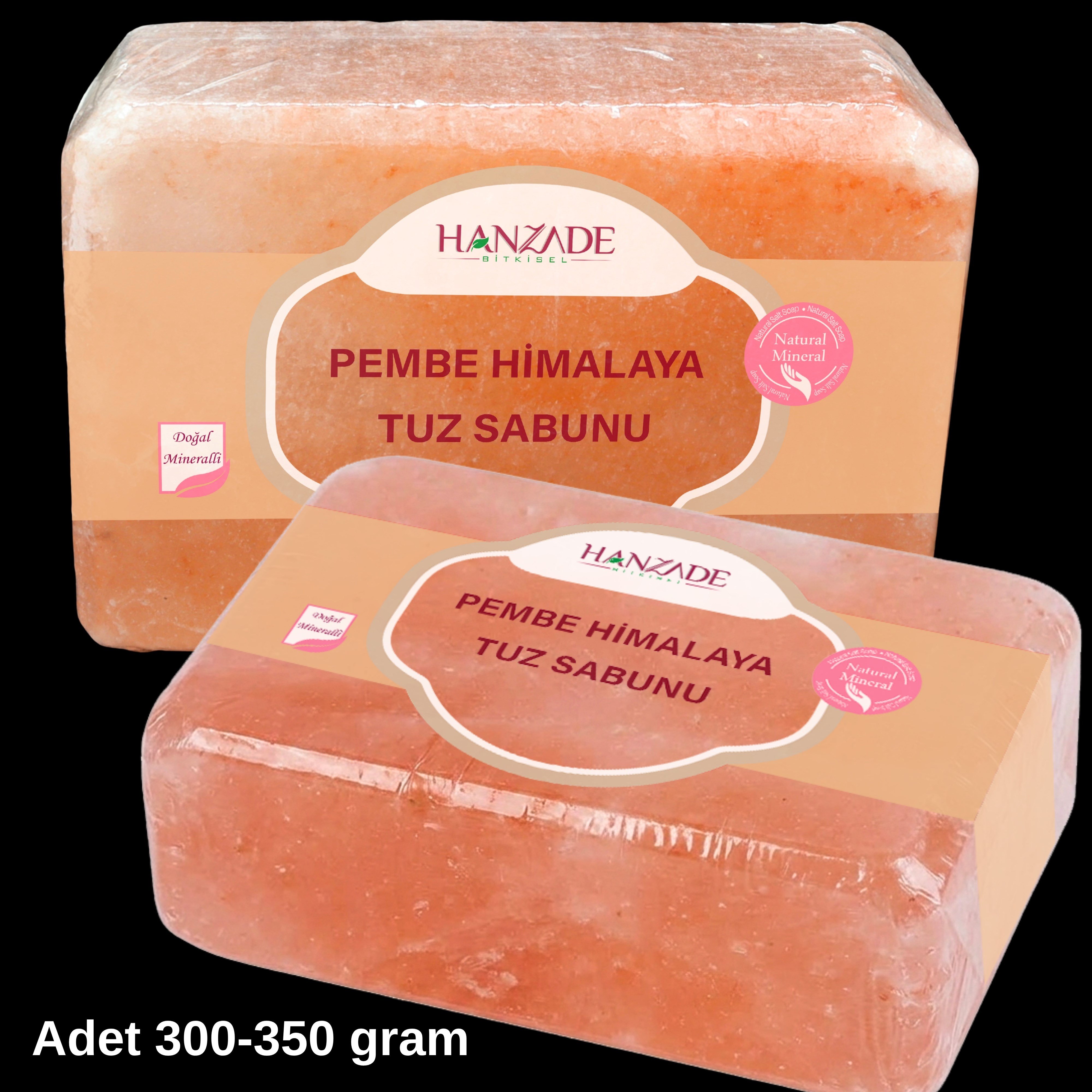 Hanzade Bitkisel Himalaya Tuz Sabunu 300-350 Gr Zengin Mineralli Doğal Saf Pembe Himalaya Kaya Tuzu Sabunu