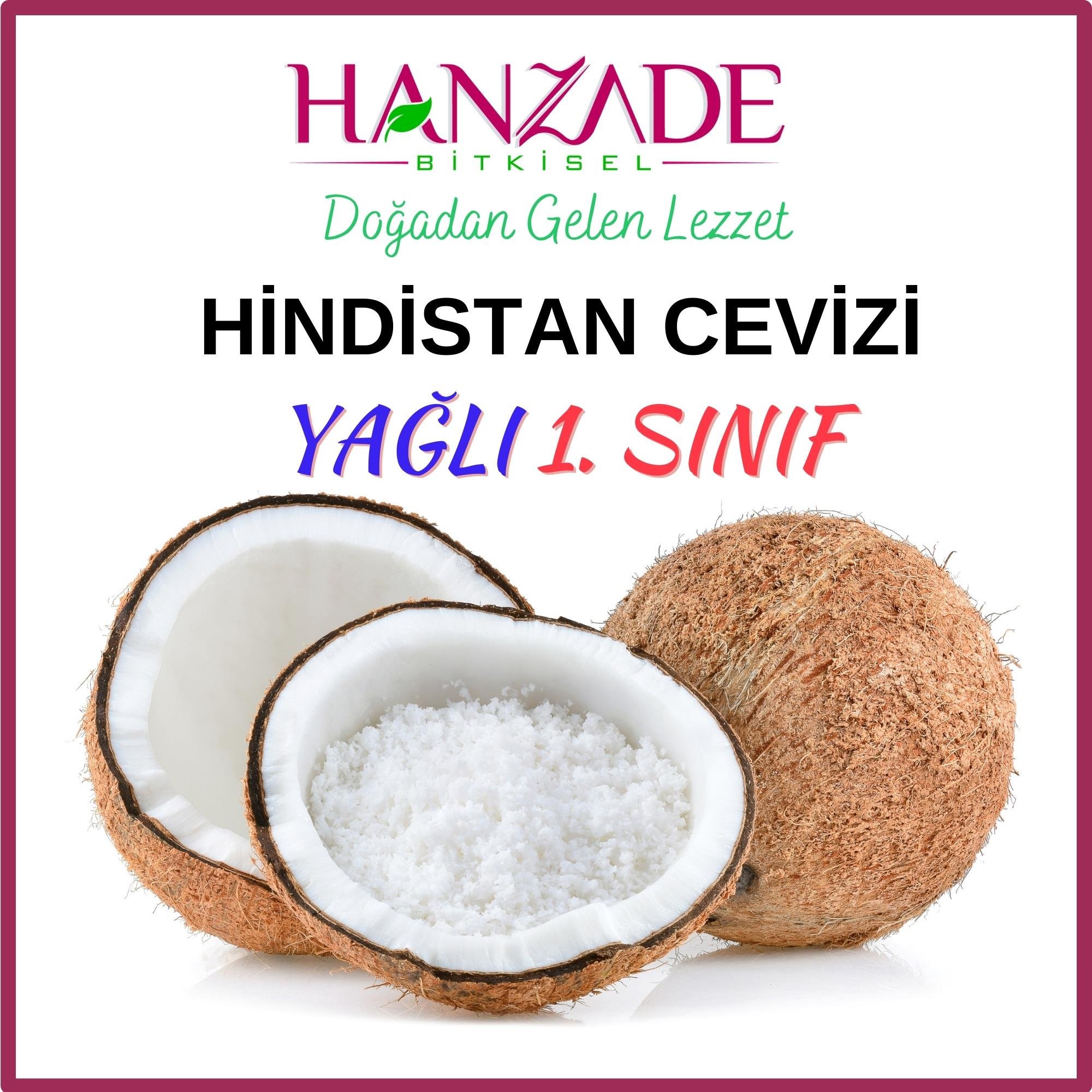 Hanzade Bitkisel Hindistan Cevizi İri Taneli Rende Yağı Alınmamış Tam Yağlı