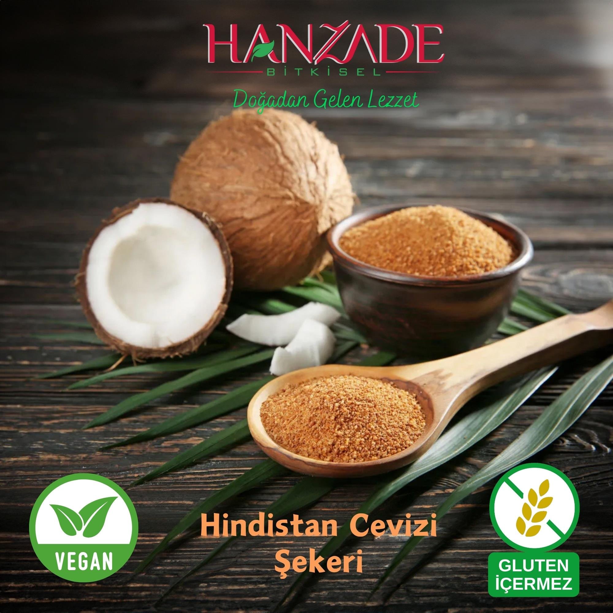 Hanzade Bitkisel Hindistan Cevizi Şekeri - Glutensiz, Vegan