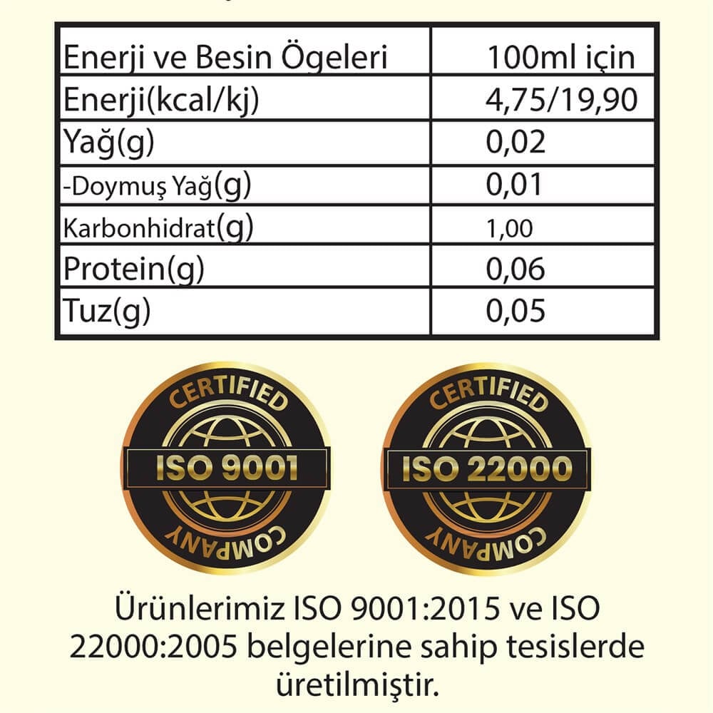 Hanzade Bitkisel Kuşburnu Sirkesi 500 Ml Doğal Fermantasyon Içilebilir Katkısız Cam Şişe