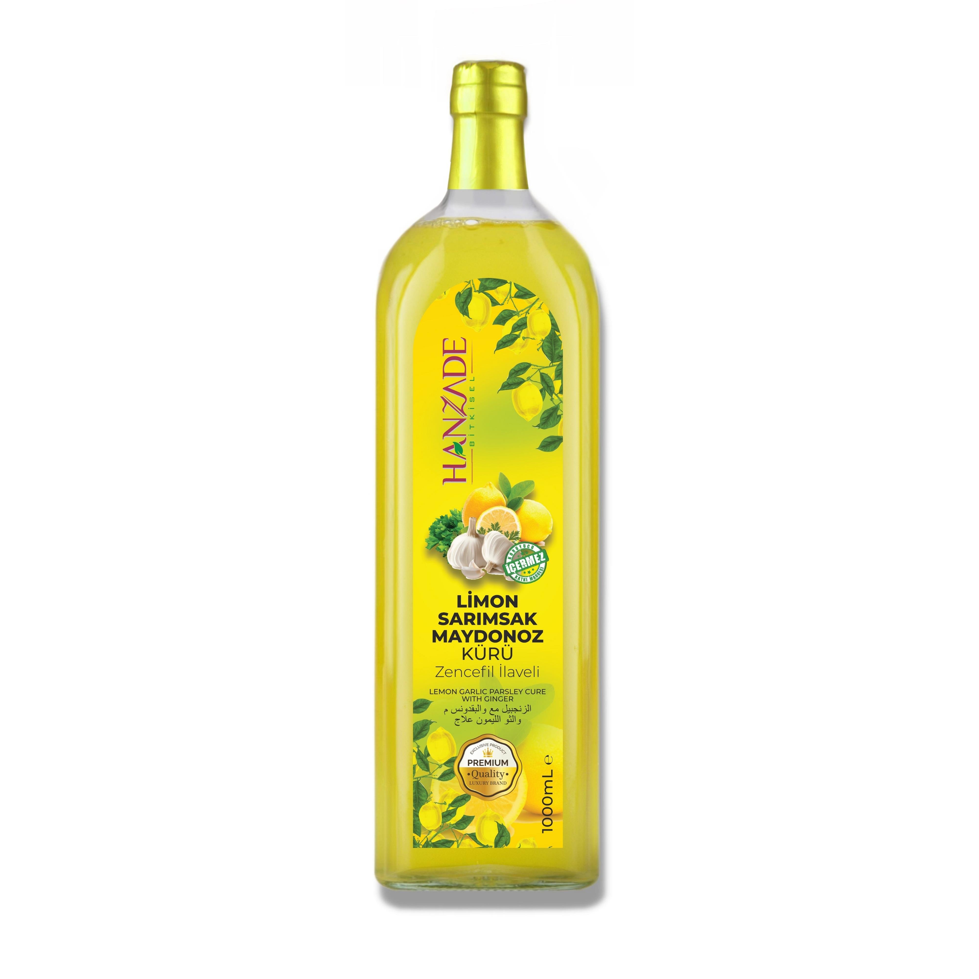 Hanzade Bitkisel Limon Sarımsak Maydanoz Kürü 1 Litre Cam Şişe