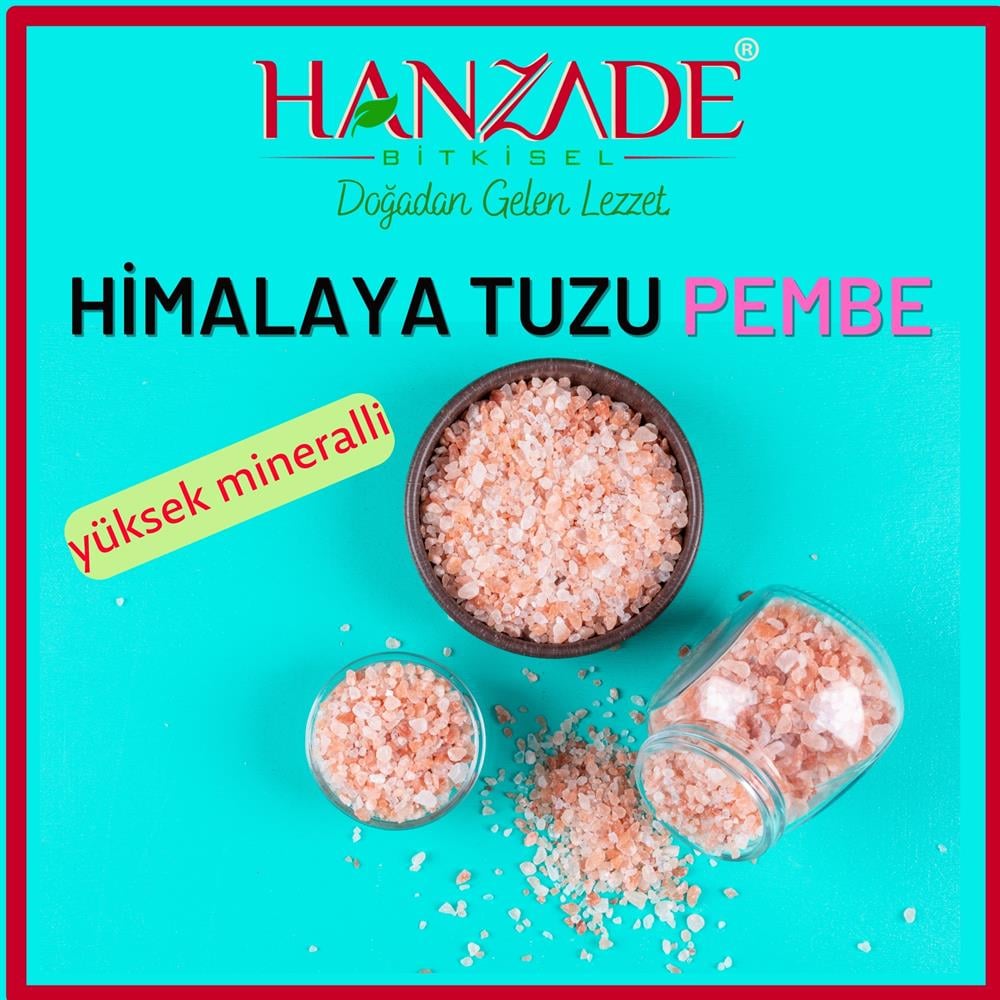 Hanzade Bitkisel Pembe Himalaya Tuzu Granül Tane
