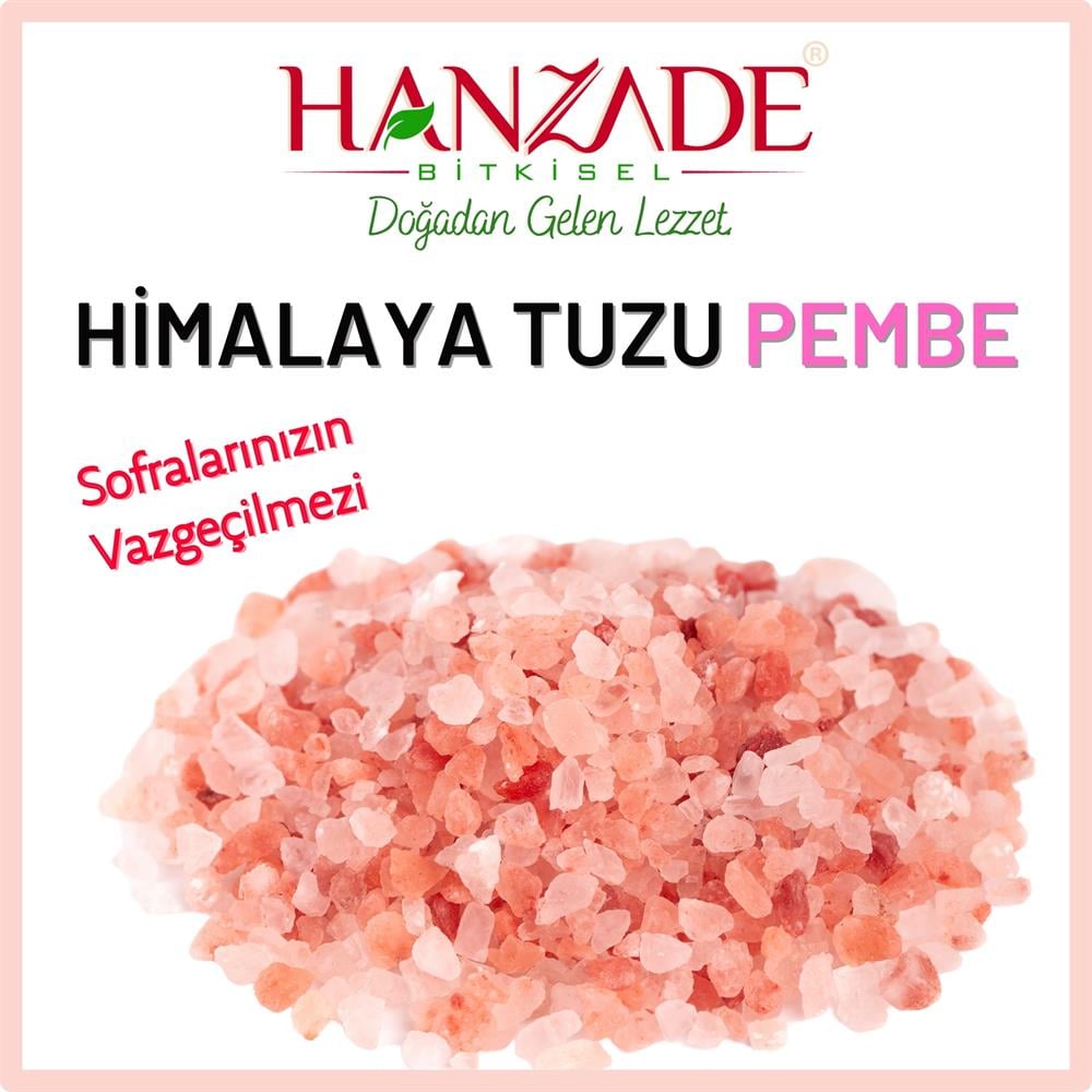 Hanzade Bitkisel Pembe Himalaya Tuzu Granül Tane