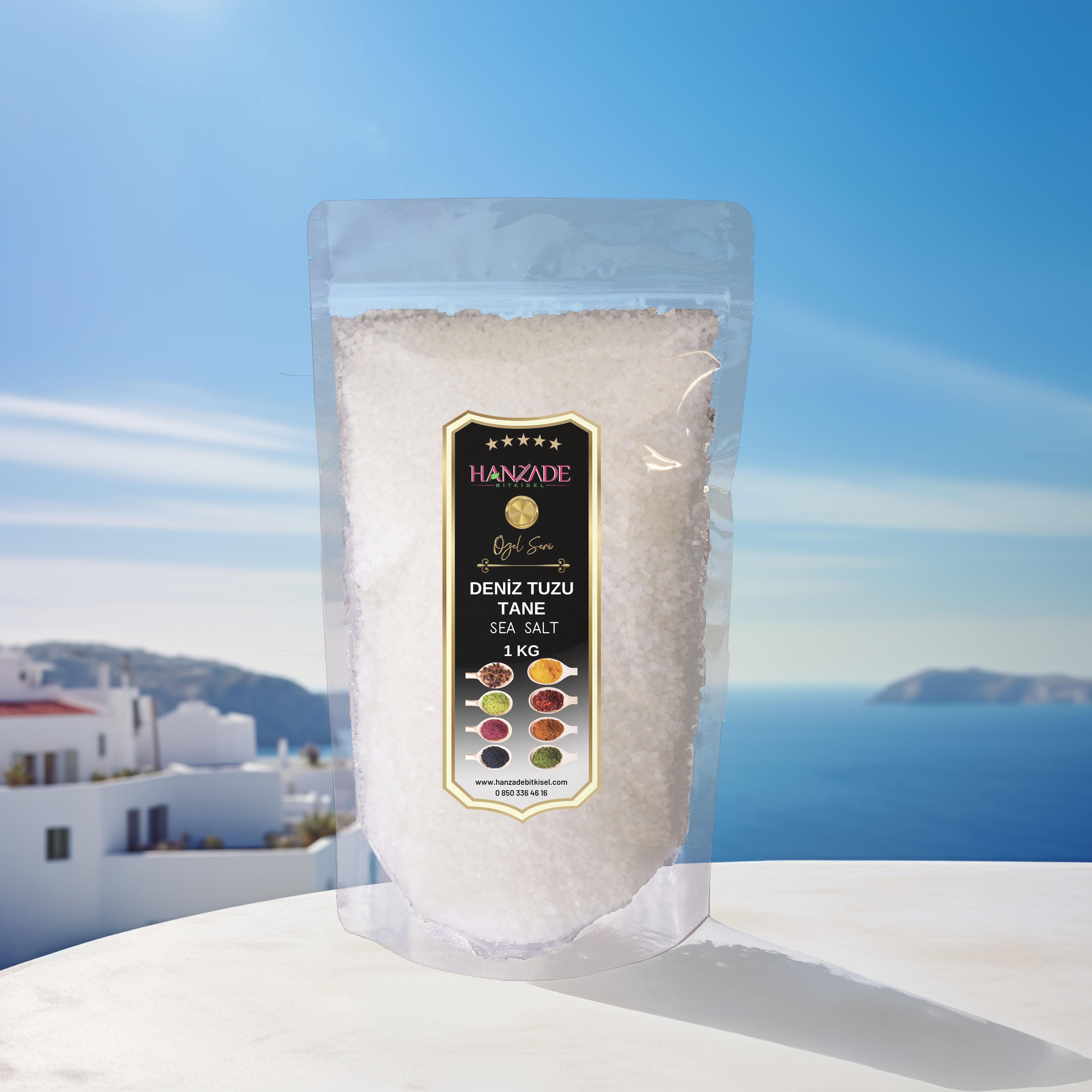 Hanzade Bitkisel Saf Deniz Tuzu İyot İlavesiz 1 Kg