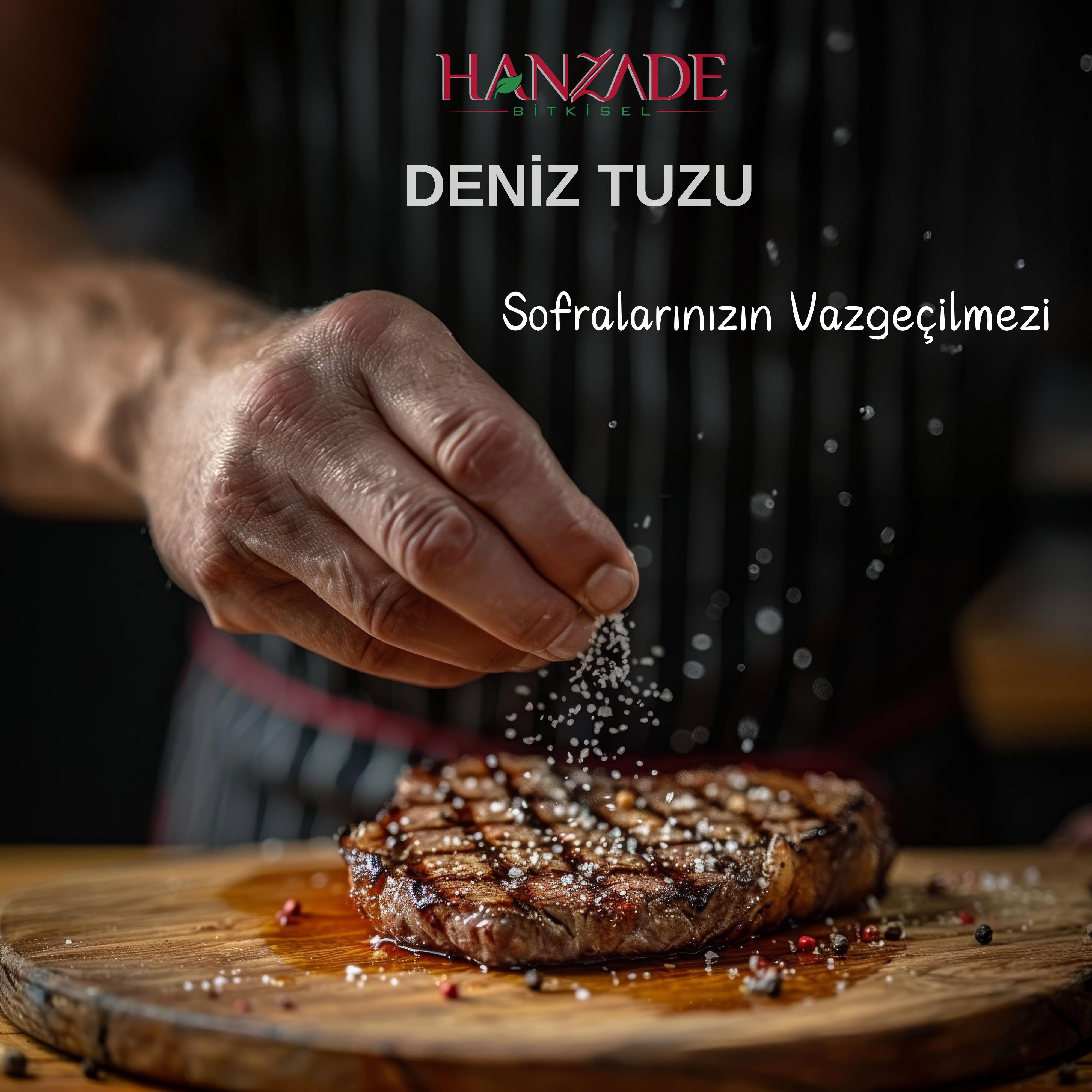 Hanzade Bitkisel Saf Deniz Tuzu İyot İlavesiz 1 Kg