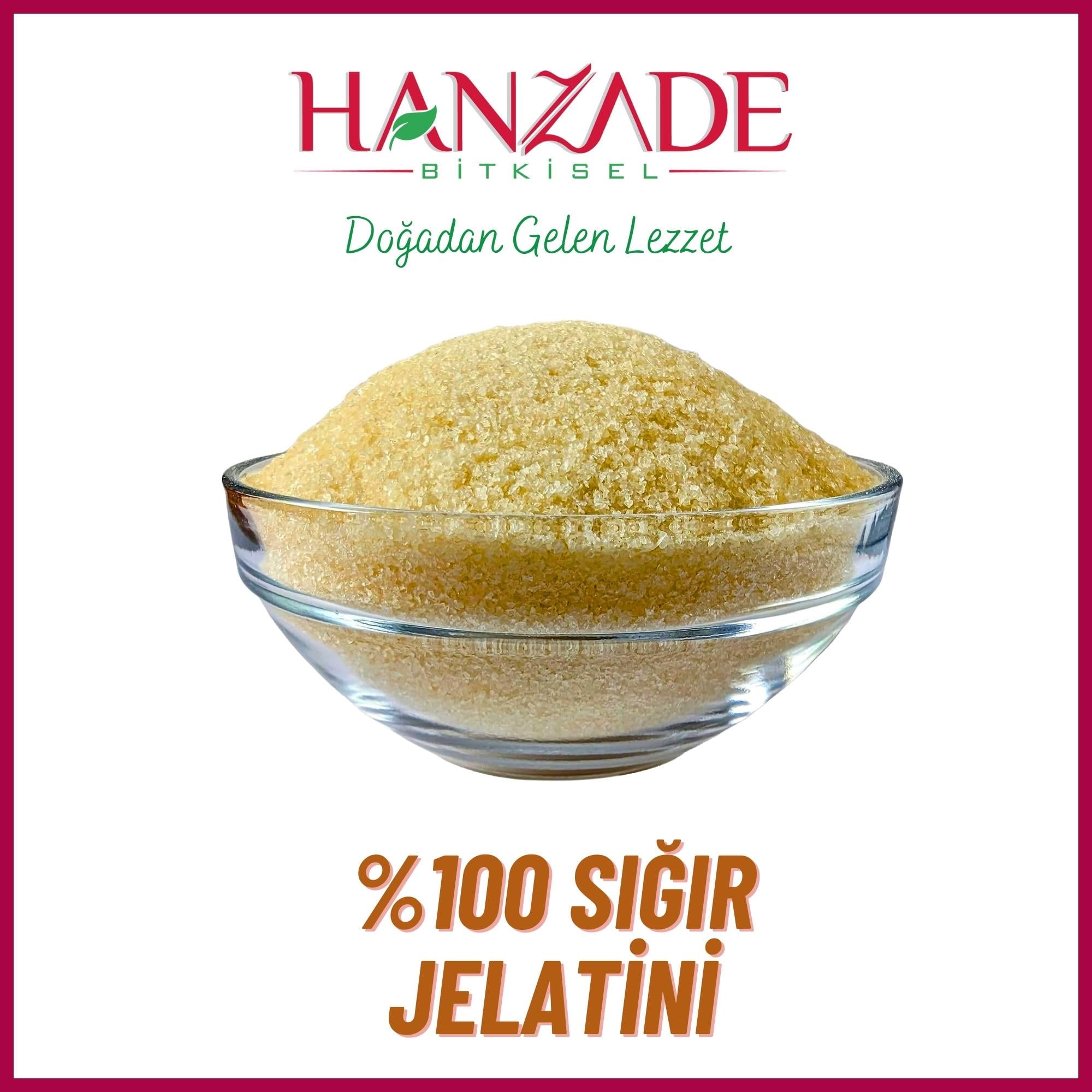 Hanzade Bitkisel Toz Jelatin %100 Saf Sığır Jelatini 240 Bloom