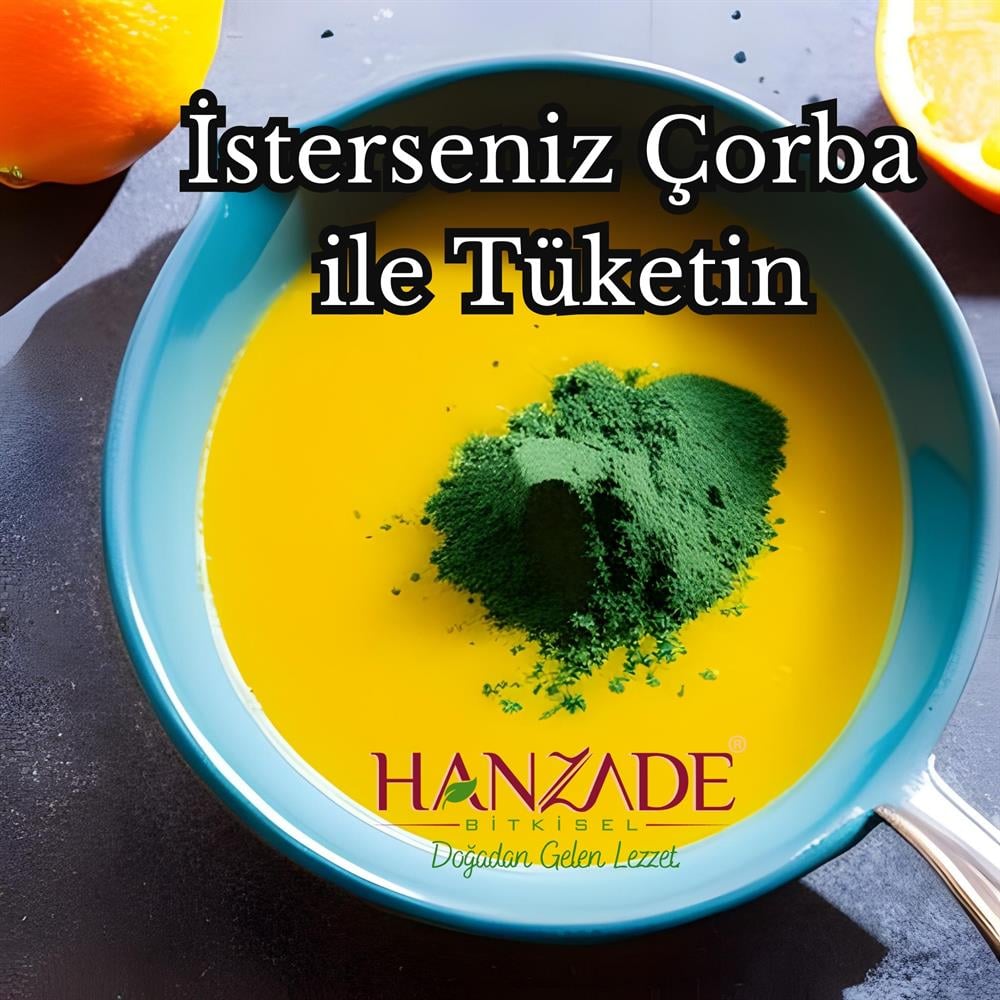 Hanzade Bitkisel Yenilebilir Spirulina Yosun Tozu
