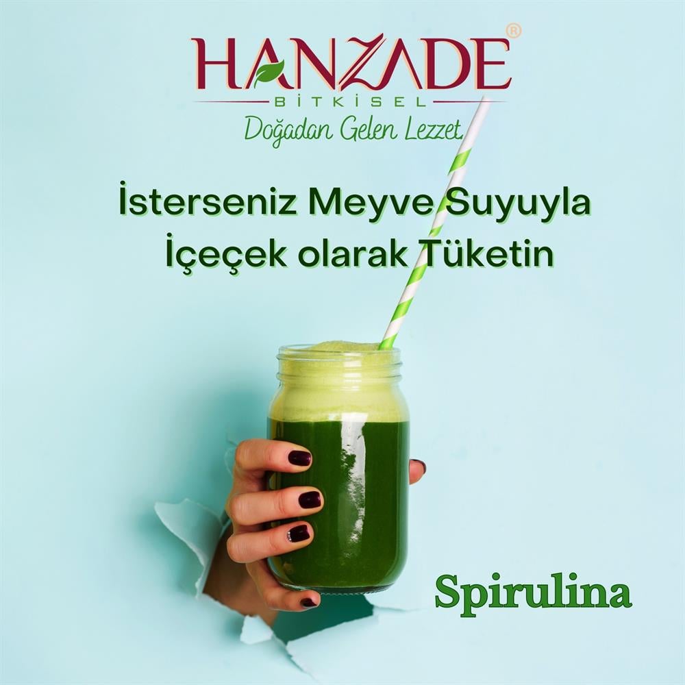 Hanzade Bitkisel Yenilebilir Spirulina Yosun Tozu
