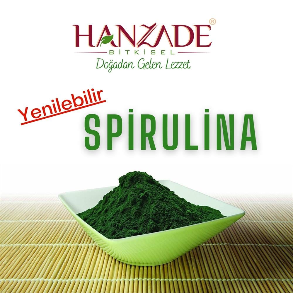Hanzade Bitkisel Yenilebilir Spirulina Yosun Tozu