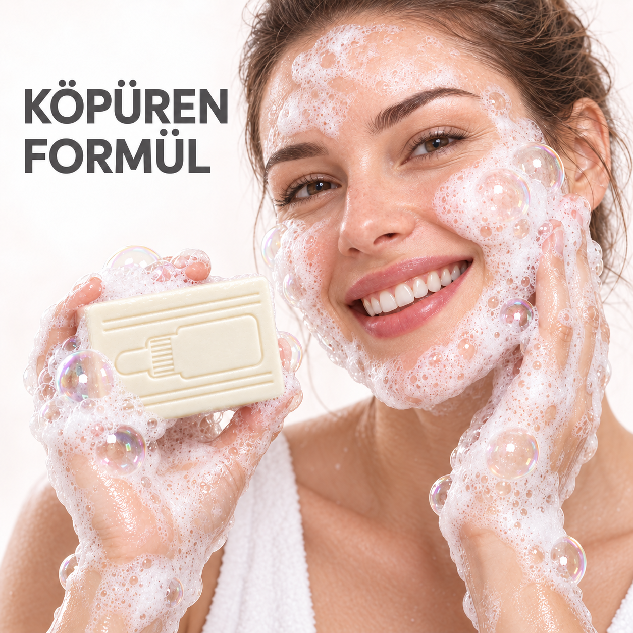 Organicsun Çankırı Tuz Sabunu 120 gr Köpüren Formül - Zengin Doğal Mineralli Kaya Tuzu Sabunu