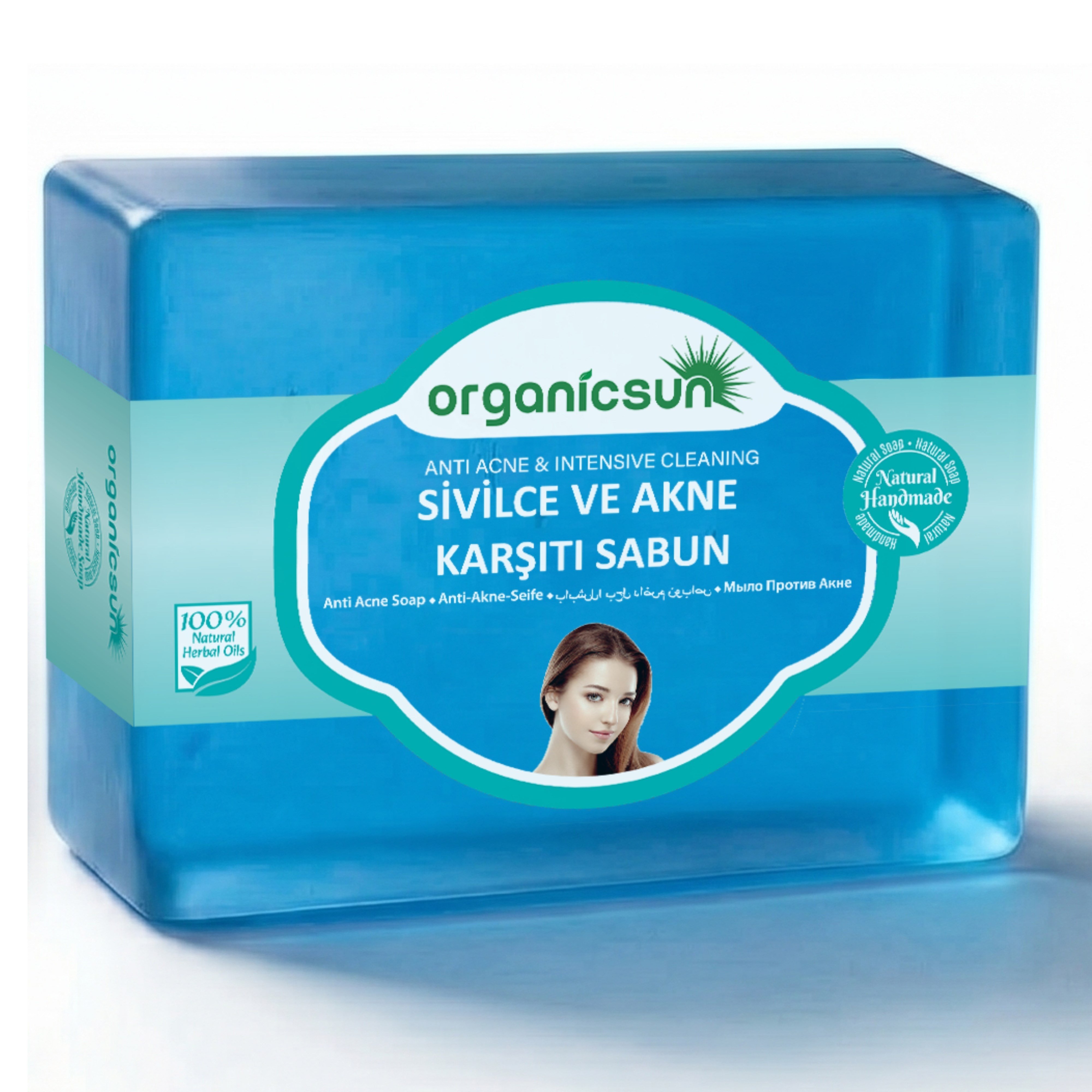 Organicsun Doğal Akne ve Sivilce Karşıtı Sabun 140 Gr Tüm Cilt Tipleri İçin Natural Sabun