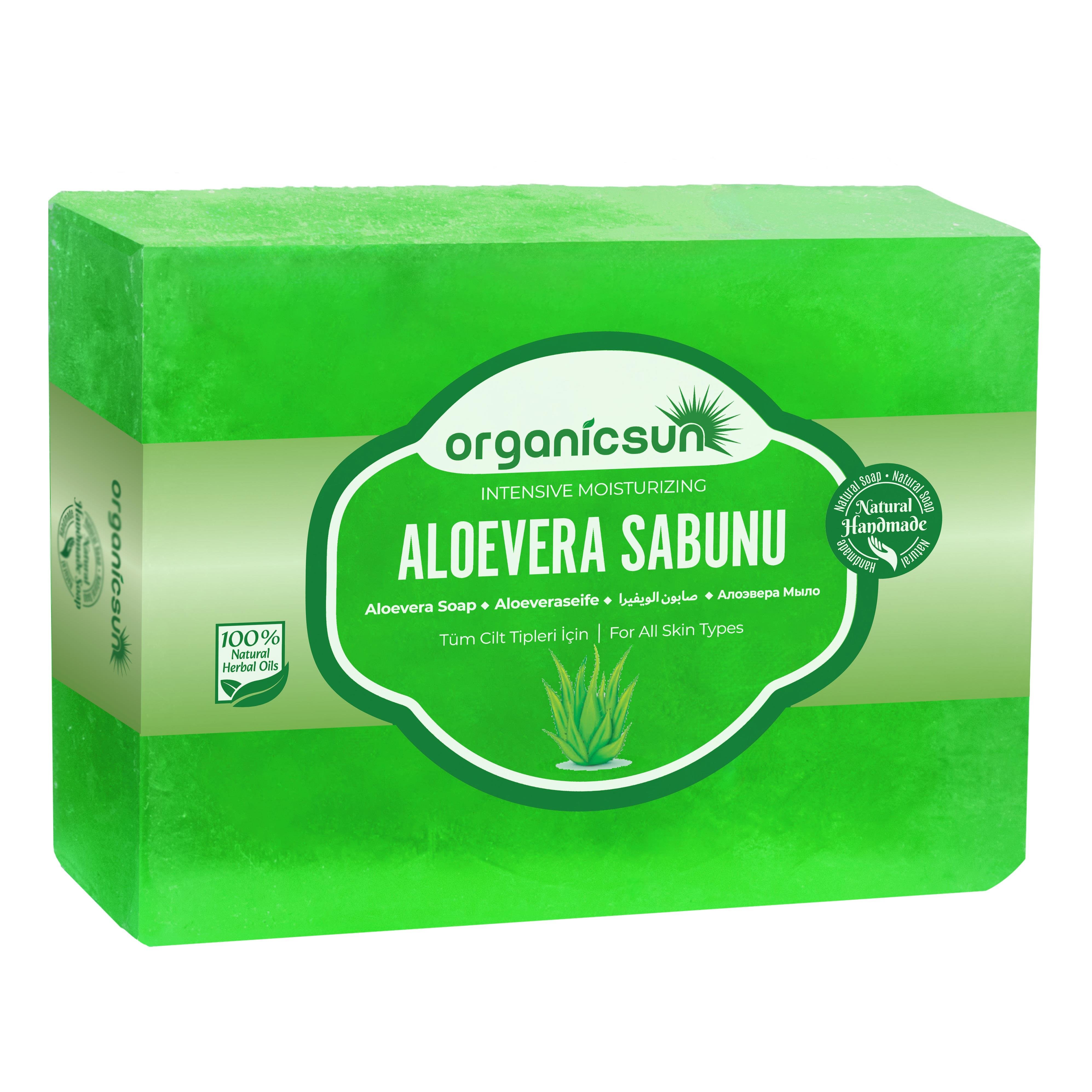 Organicsun Doğal Aloe Vera Sabunu 140 Gr Tüm Cilt Tipleri İçin Yatıştırıcı ve Canlandırıcı Etkili