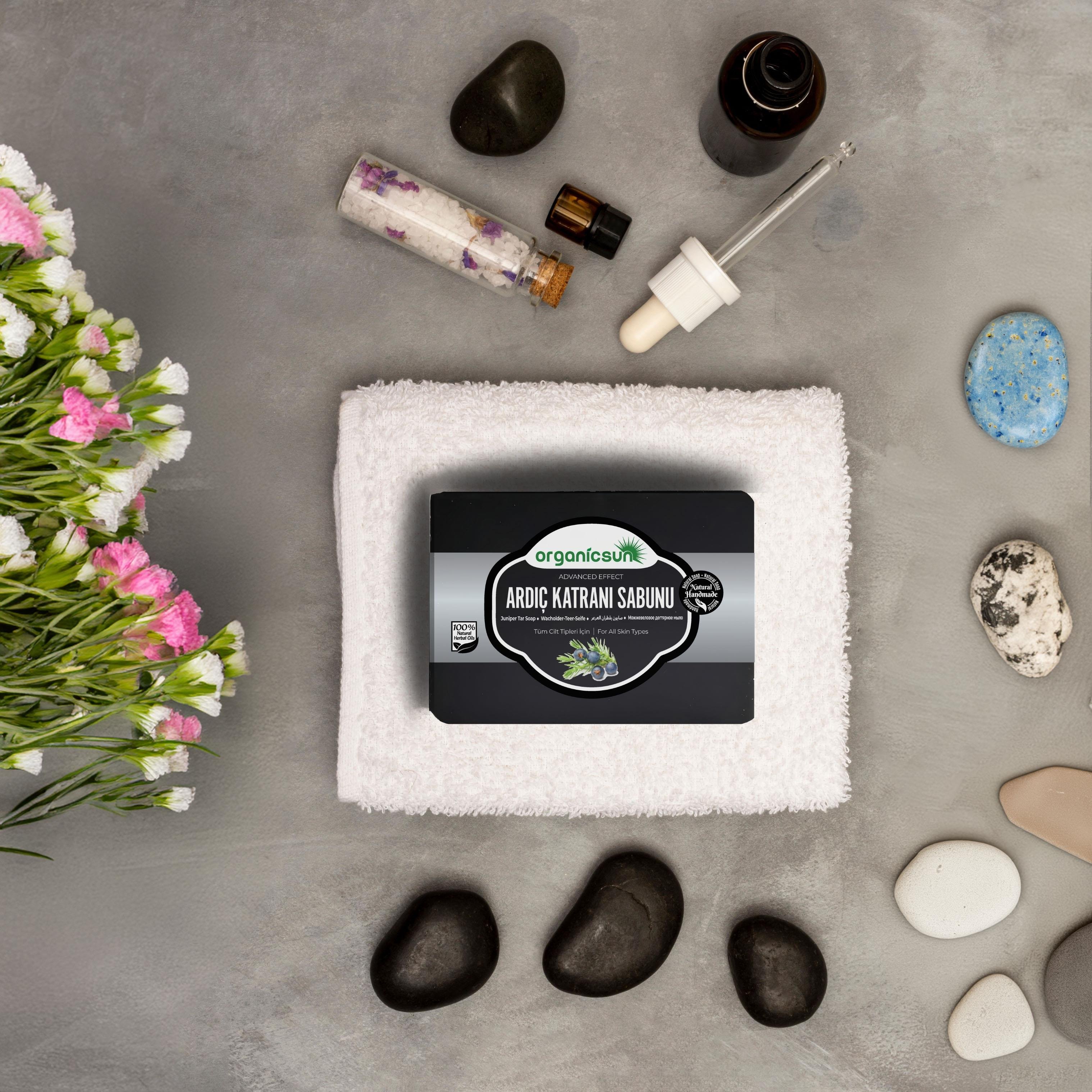 Organicsun Doğal Ardıç Katranı Sabunu 140 Gr Tüm Cilt Tipleri İçin Antiseptik ve Yenileyici Etkili