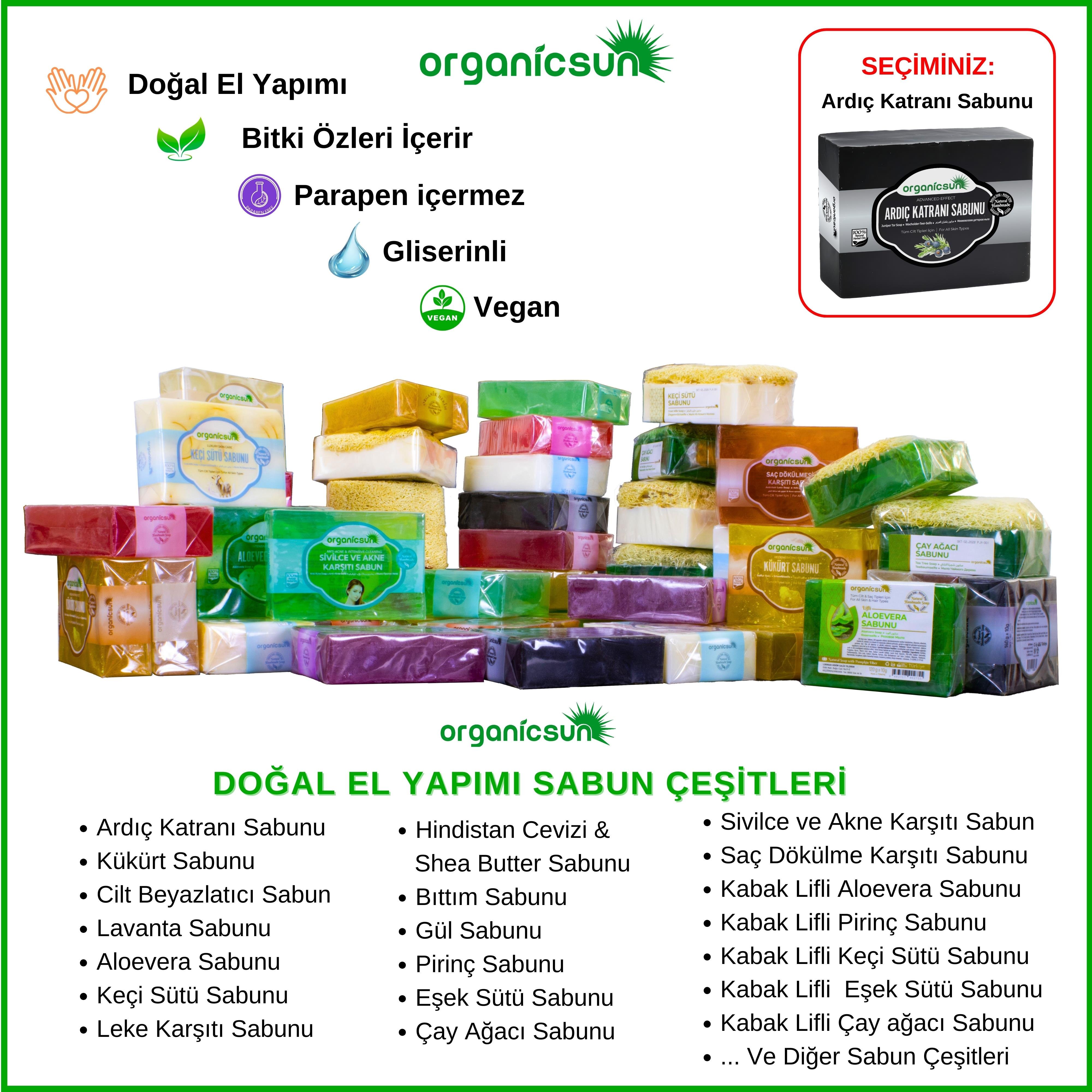 Organicsun Doğal Ardıç Katranı Sabunu 140 Gr Tüm Cilt Tipleri İçin Antiseptik ve Yenileyici Etkili