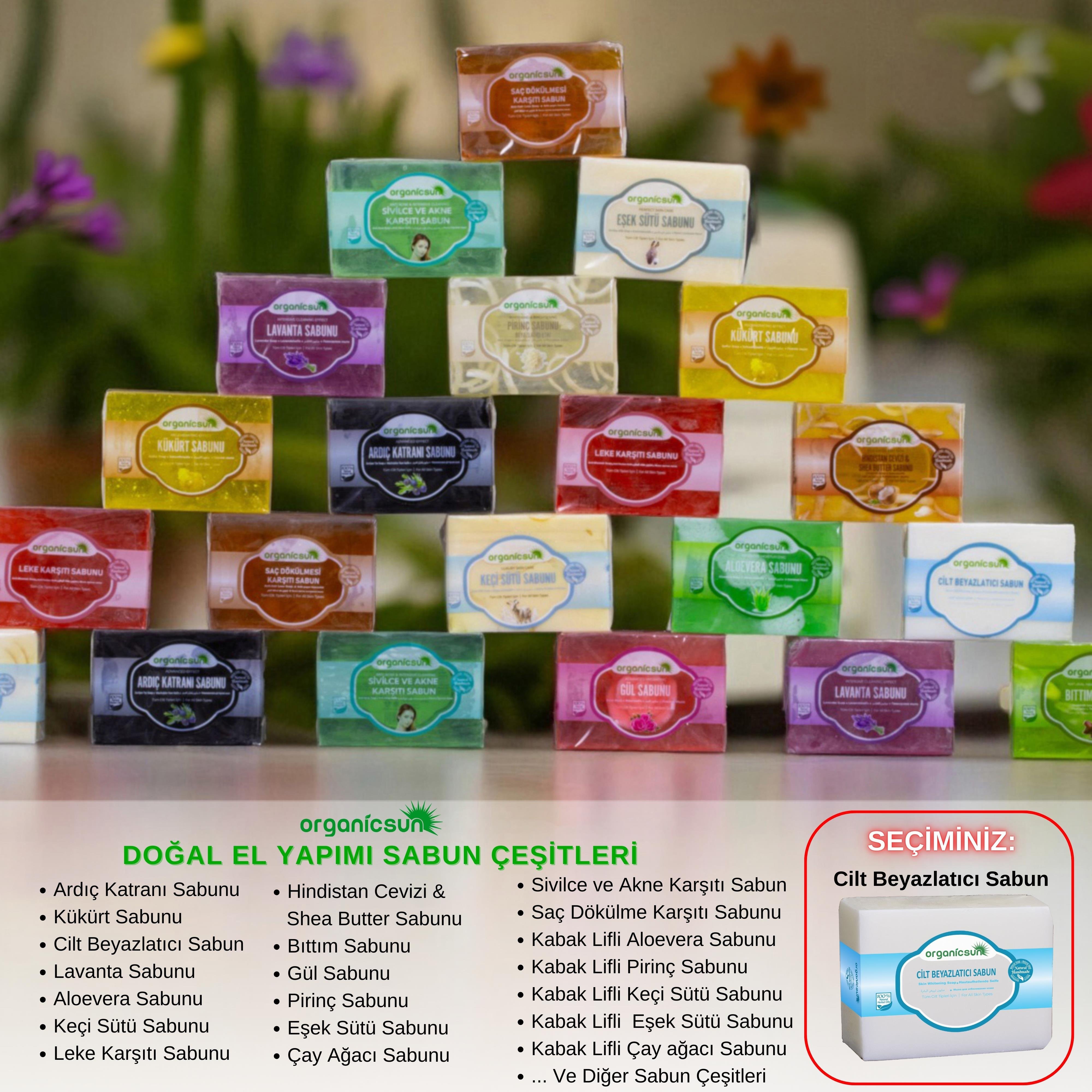 Organicsun Doğal Cilt Beyazlatıcı Sabun 140 Gr Tüm Cilt Tipleri İçin B ve E Vitaminli