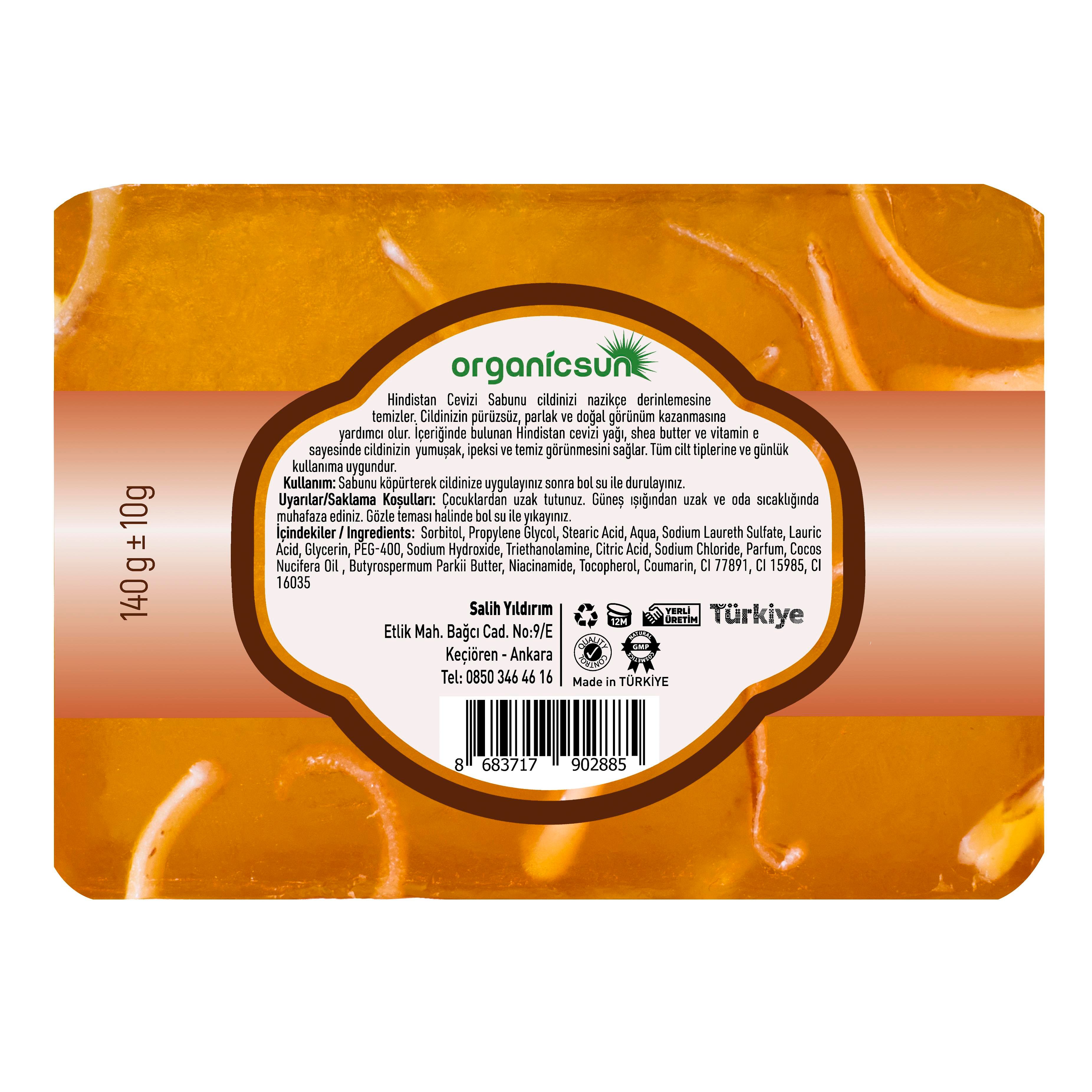Organicsun Doğal Hindistan Cevizi & Shea Butter Sabunu 140 Gr Tüm Cilt Tipleri İçin Besleyici ve Onarıcı Etkili