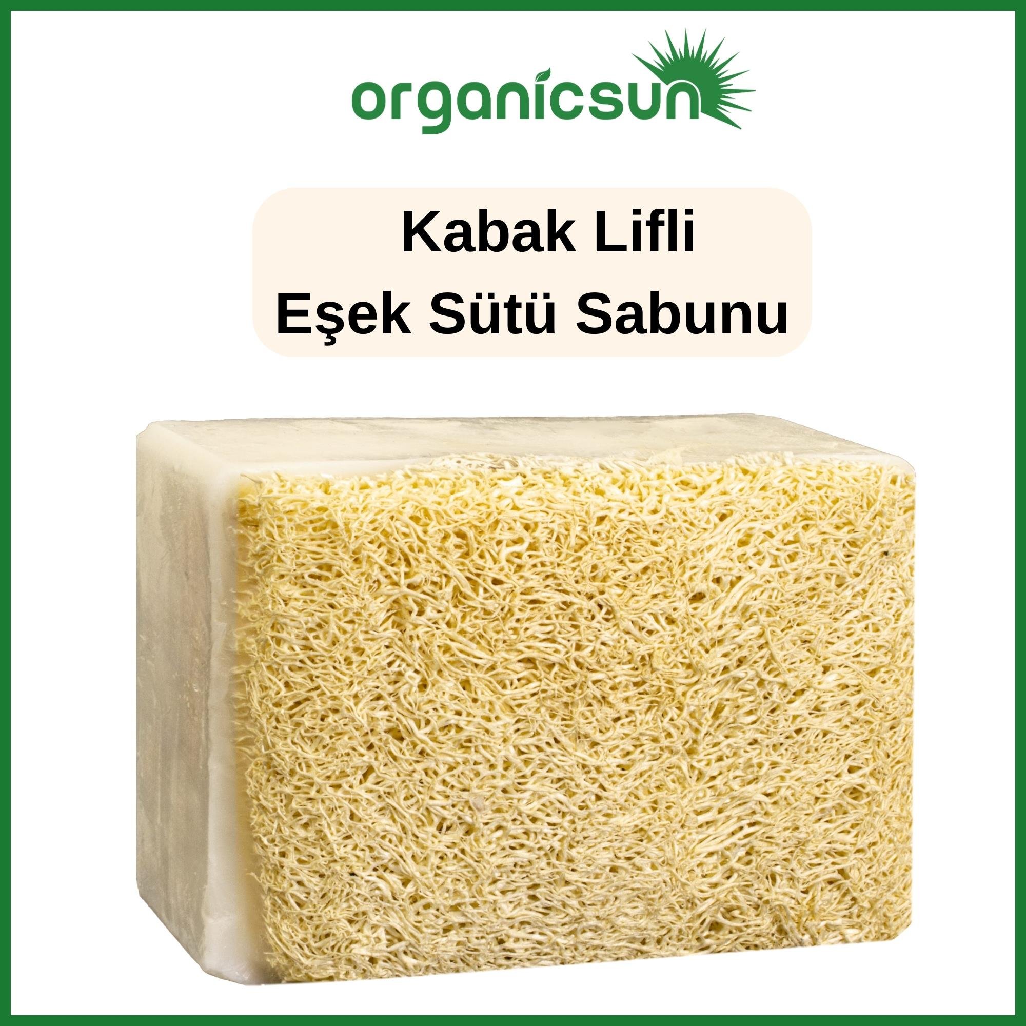 Organicsun Doğal Kabak Lifli Eşek Sütü Sabunu 120 Gr Tüm Cilt Tipleri İçin Kırışıklık ve Yaşlanma Karşıtı