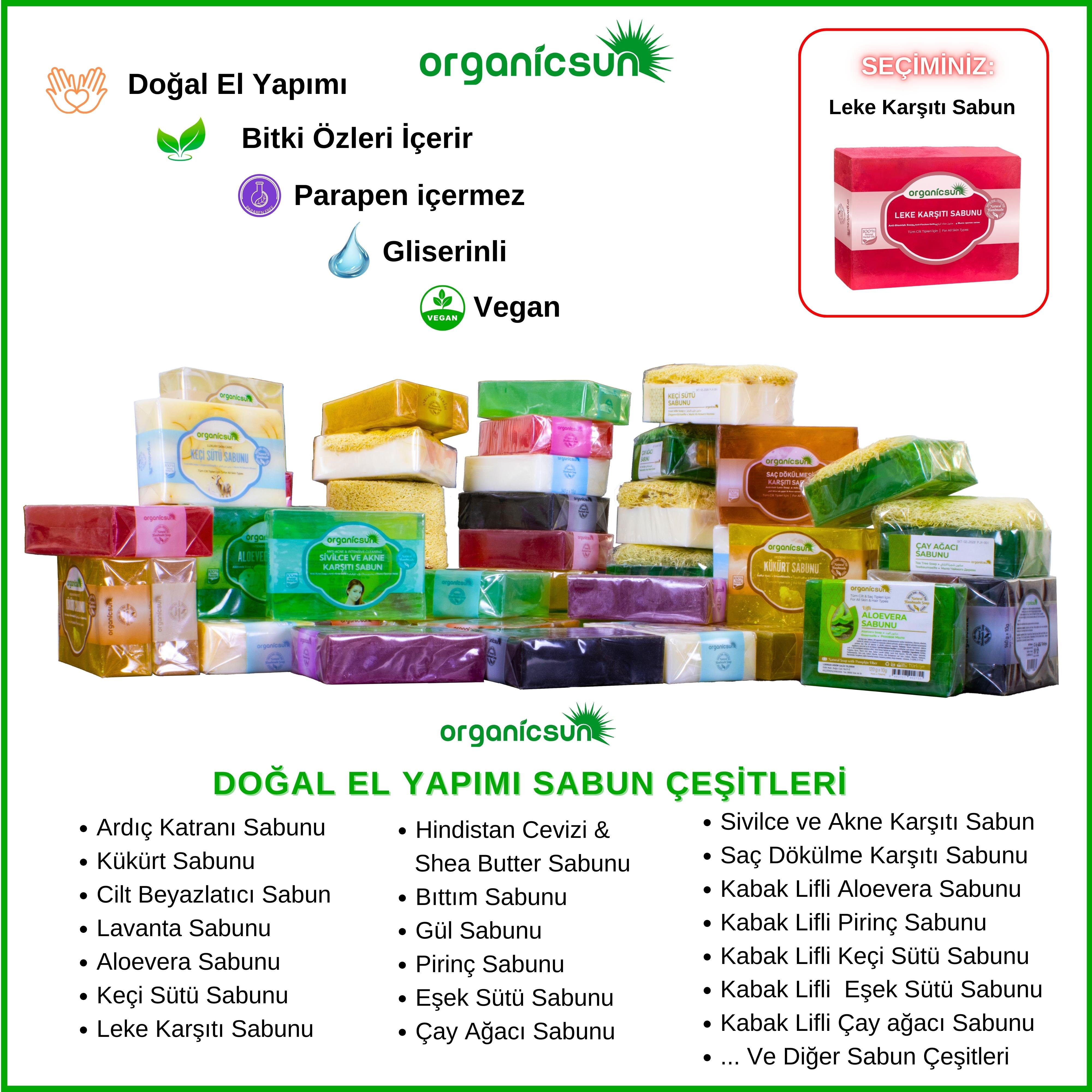 Organicsun Doğal Leke Karşıtı Sabun 140 Gr Tüm Cilt Tipleri İçin Cilt Lekelerine Karşı