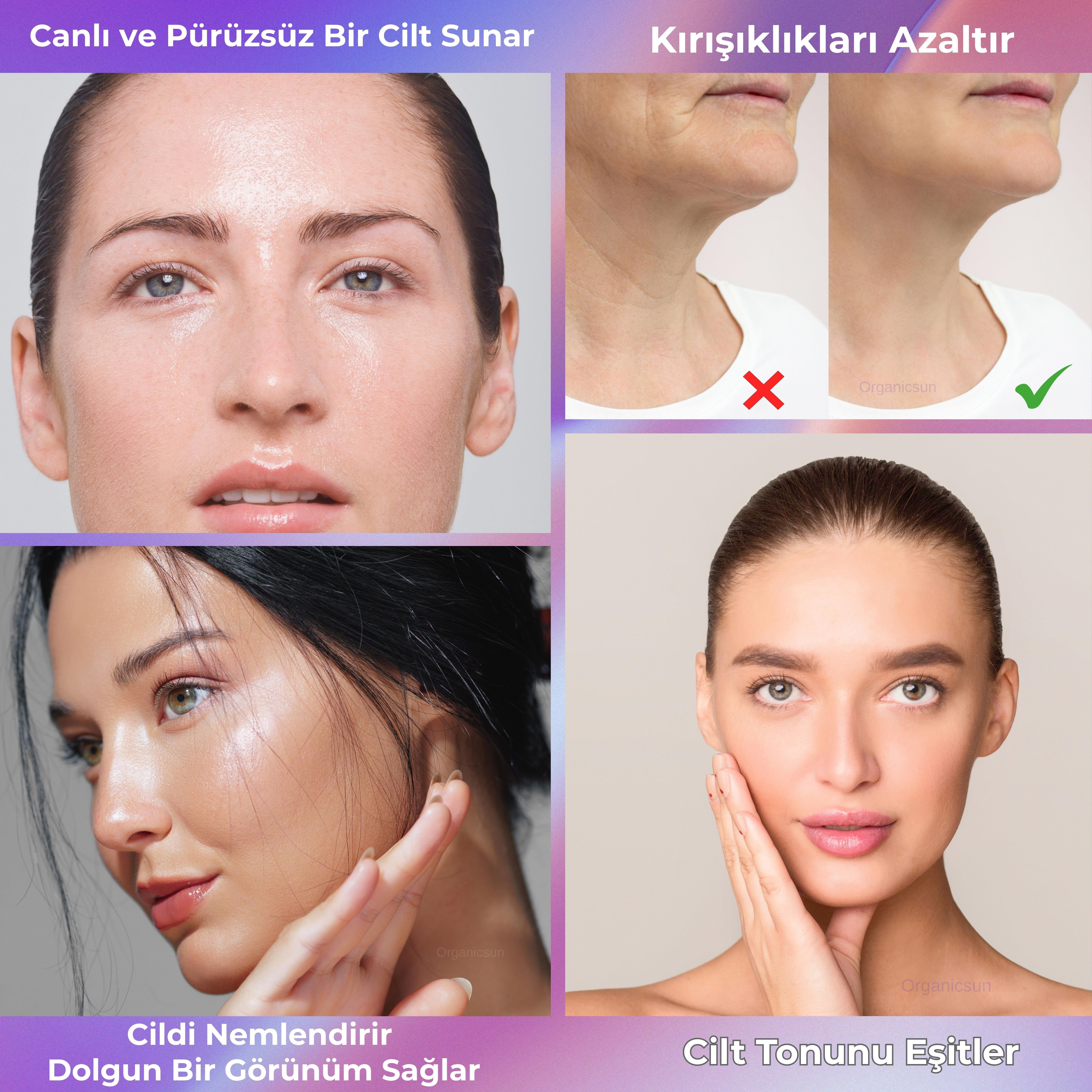 Organicsun Kuyruk Yağı Kremi | Kırışıklık & Yaşlanma Karşıtı Anti Aging Yüz Bakım Kremi 50ml - Collagen İlaveli, Nemlendirici Etki