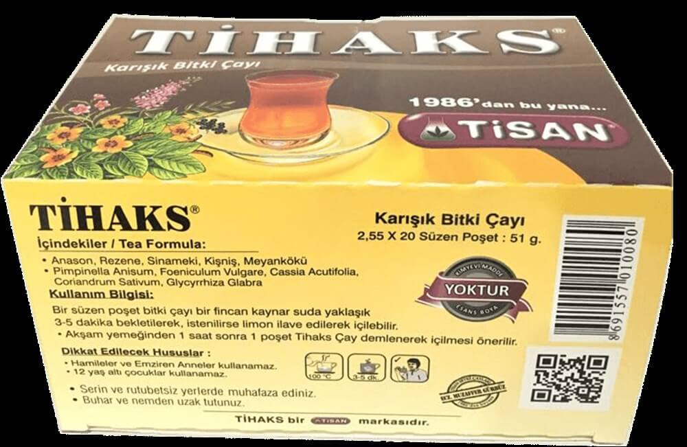 Tisan Tihaks (Tilaks) Karışık Bitki Çayı 20 Süzen Poşet
