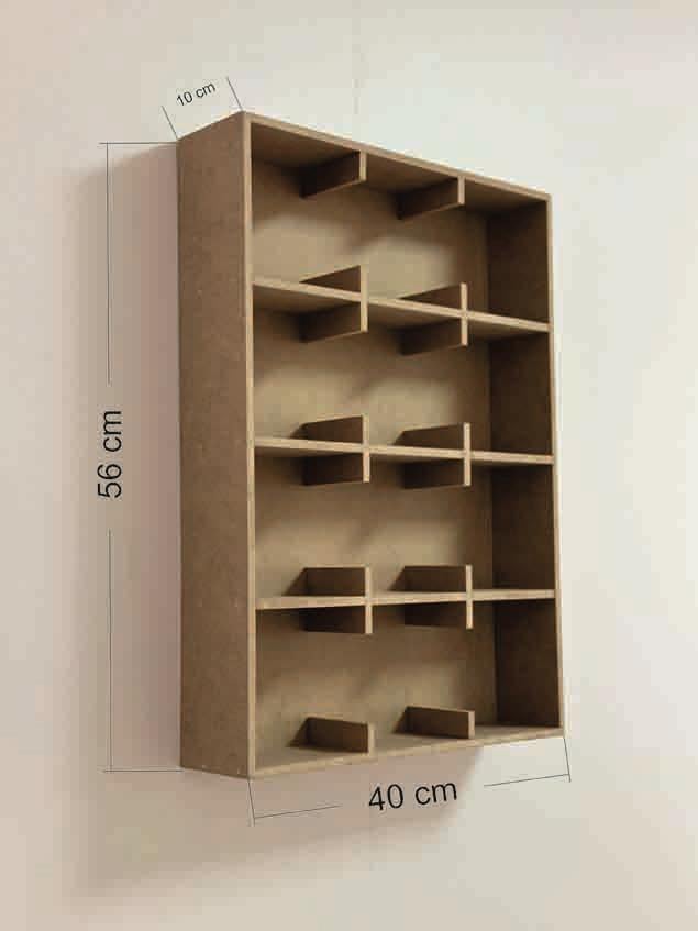 Dekoratif Fincan - Kupa Rafı  Boyasız Ham Mdf 56 x 40 cm 