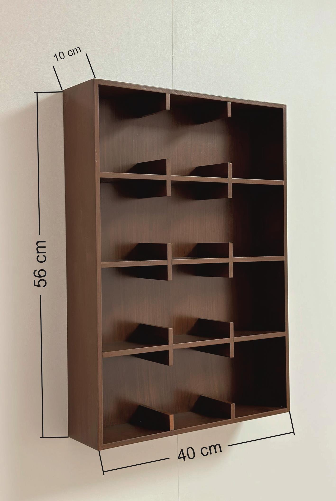 Dekoratif Fincan Rafı 56 x 40 cm ceviz MdF