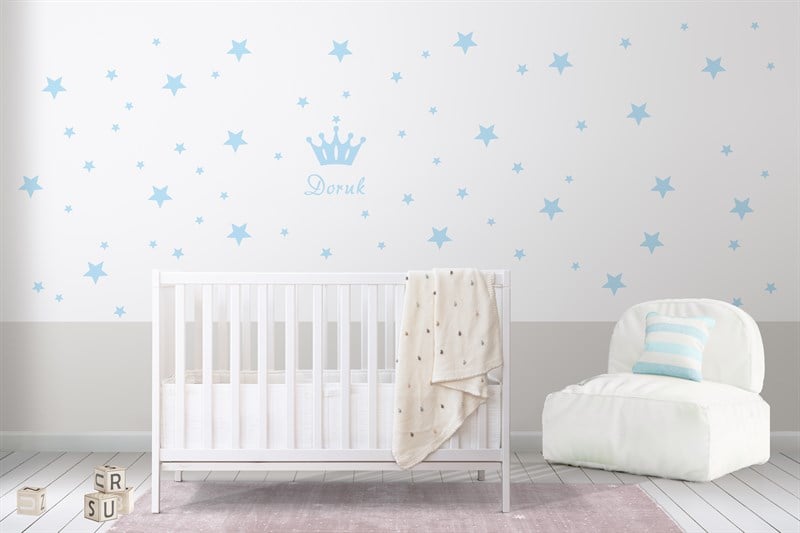 Duvar Sticker-46 Bebe Mavi