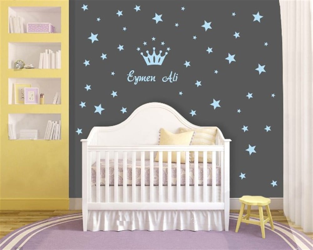 Duvar Sticker-46 Bebe Mavi