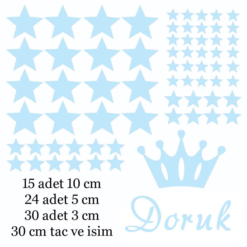 Duvar Sticker-46 Bebe Mavi