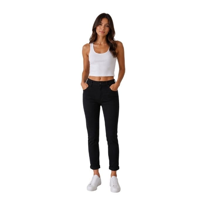 239904015001DOUBLE.TT 1010 KADIN PANTOLON  SİYAH