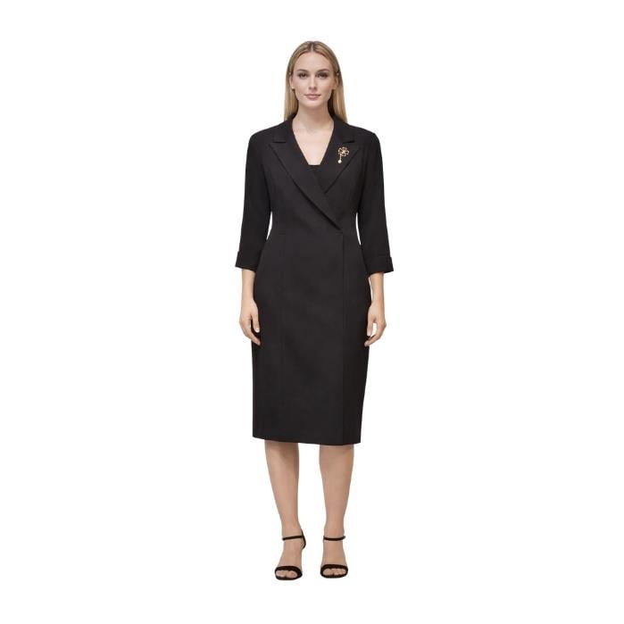 285234134001EKOL 04013 KADIN ELBİSE  SİYAH