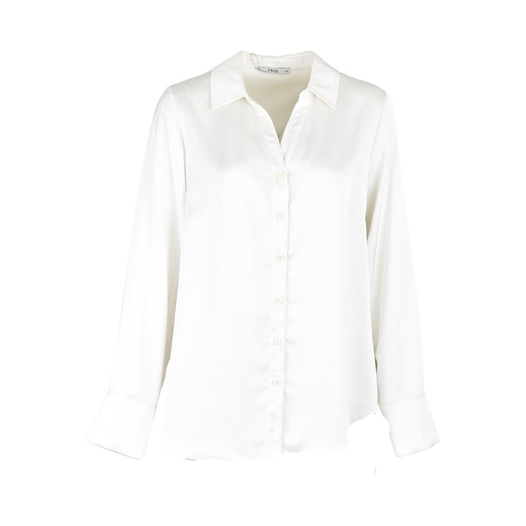 285250132024EKOL 01002 KADIN BLUZ  EKRU