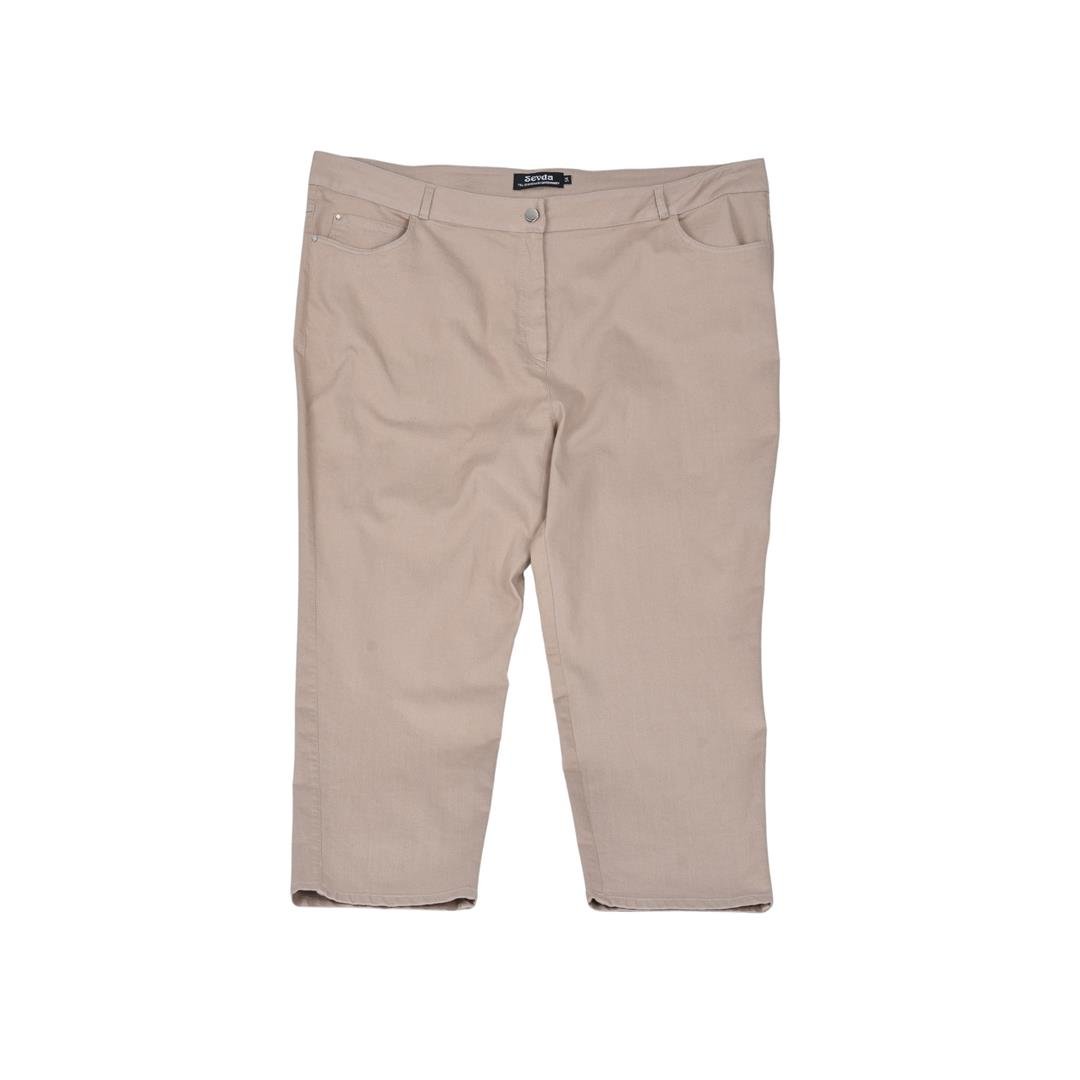 287904434014SEVDA 411-58 KADIN PANTOLON  BEJ