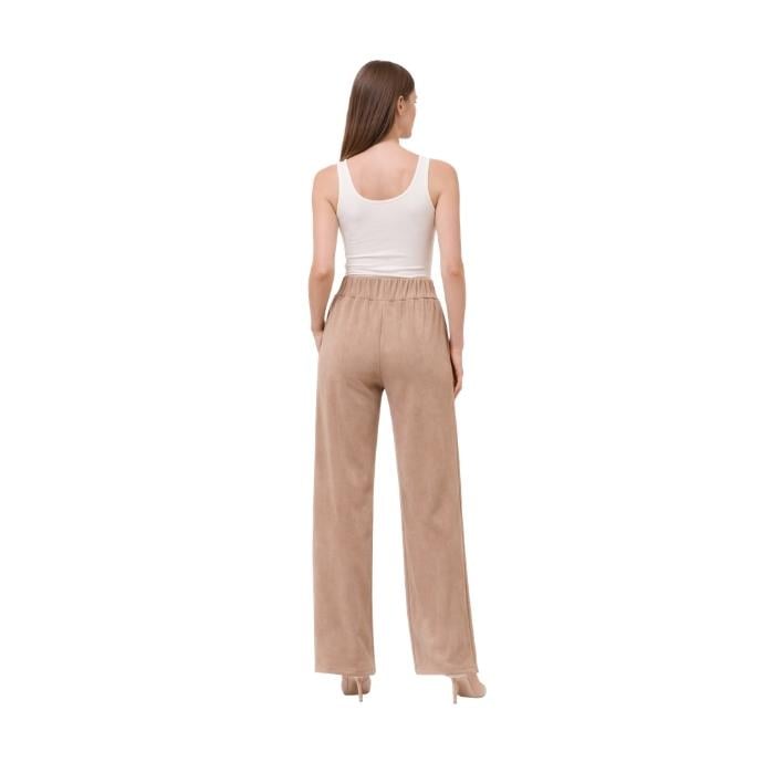 319204012014OROVERDE NUBUK KADIN PANTOLON  BEJ