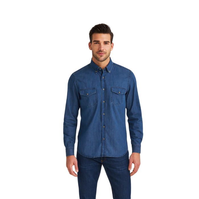 374703028003LEGATO GMK3790 ERKEK GÖMLEK  MAVİ