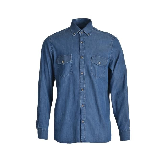 374703028003LEGATO GMK3790 ERKEK GÖMLEK  MAVİ