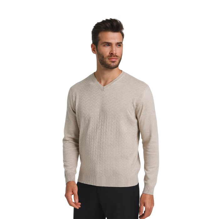 374710071014LEGATO TRK4625 ERKEK TRİKO  BEJ