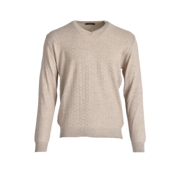 374710071014LEGATO TRK4625 ERKEK TRİKO  BEJ