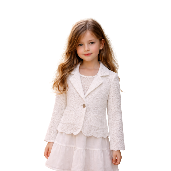 443402071002ESCABEL 35918-K ÇOCUK CEKET  BEYAZ